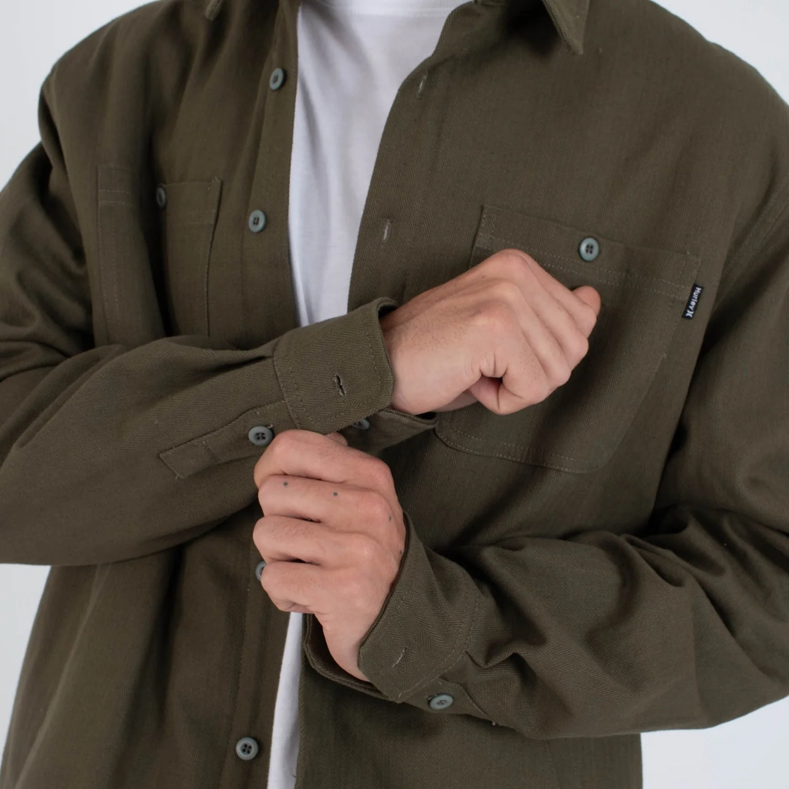 Hurley Mens Union High Pile Jacket Long Sleeve Shirt - Image 7