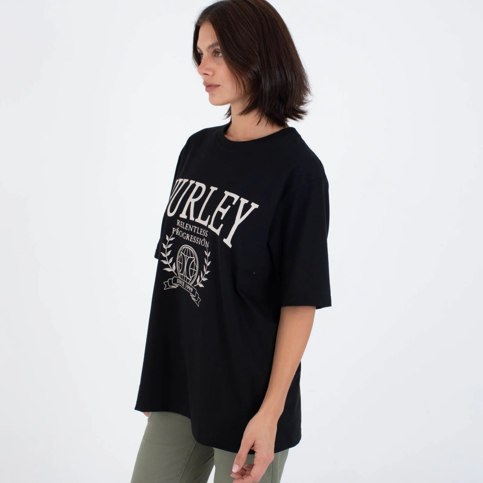 Hurley Womens Global Oversized Graphic Short Sleeve T-Shirt - Image 5
