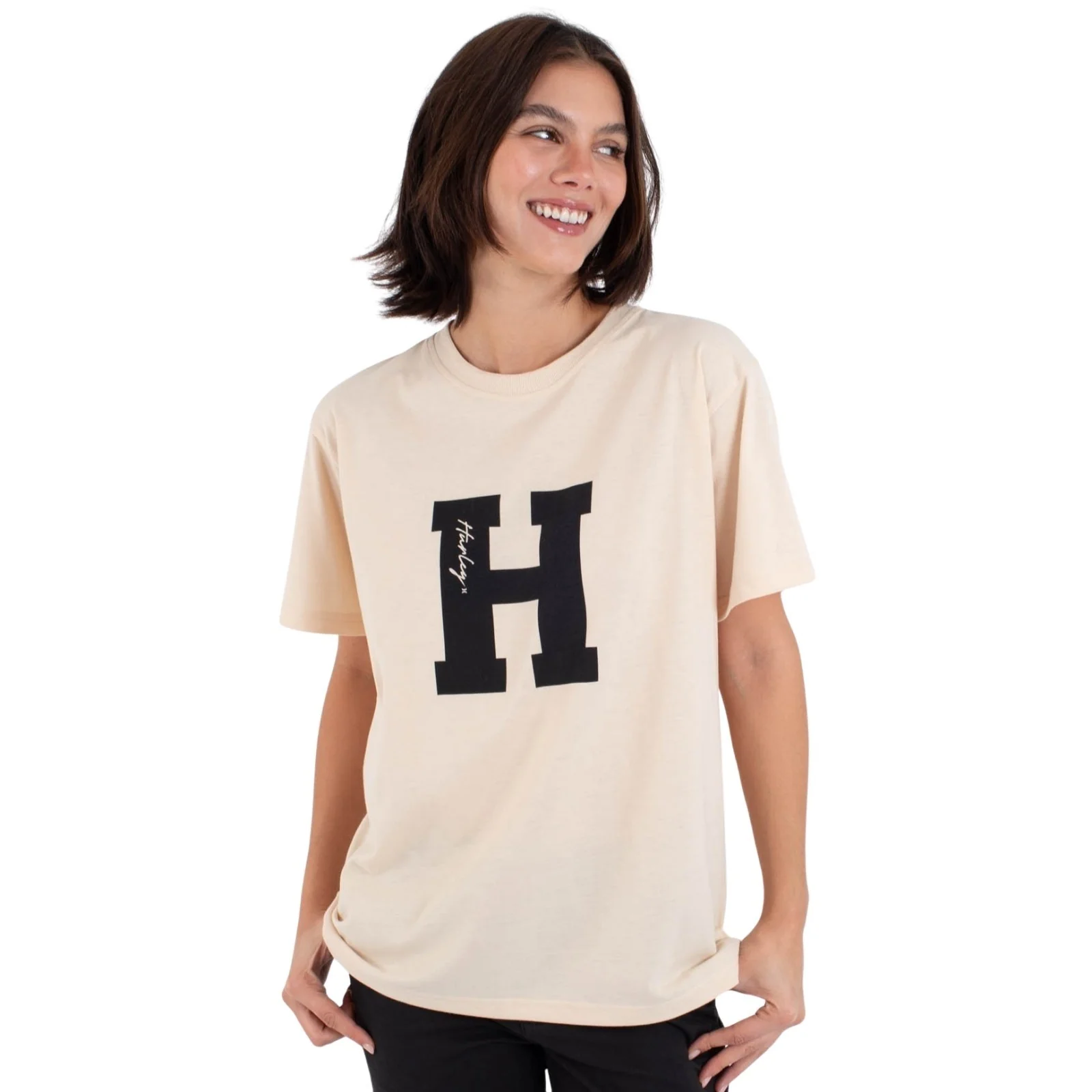 Hurley Womens Out Run Graphic Relaxed Fit Short Sleeve T-Shirt - Image 3