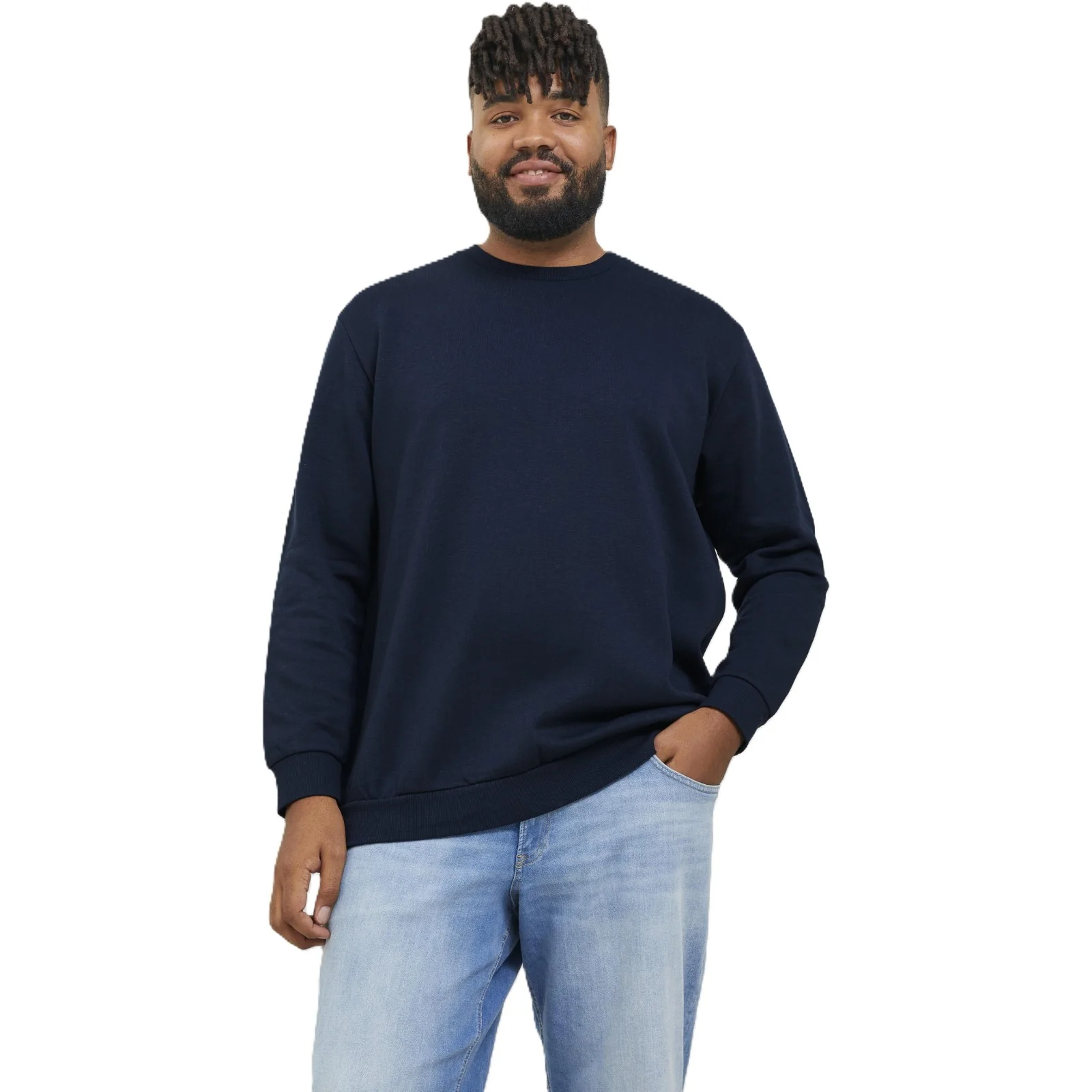 Jack & Jones Mens Bradley Sweat Crew Big & Tall Sweatshirt - Image 3