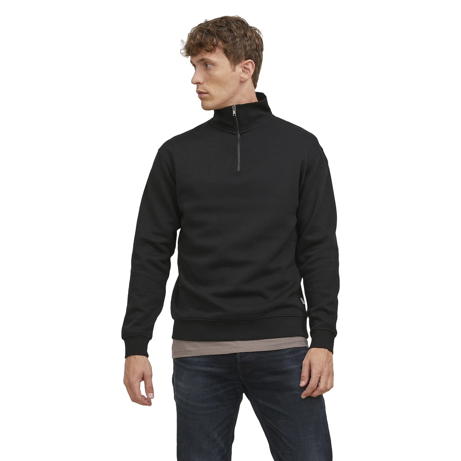 Jack & Jones Mens Bradley Sweat Half Zip Sweatshirt - Image 2