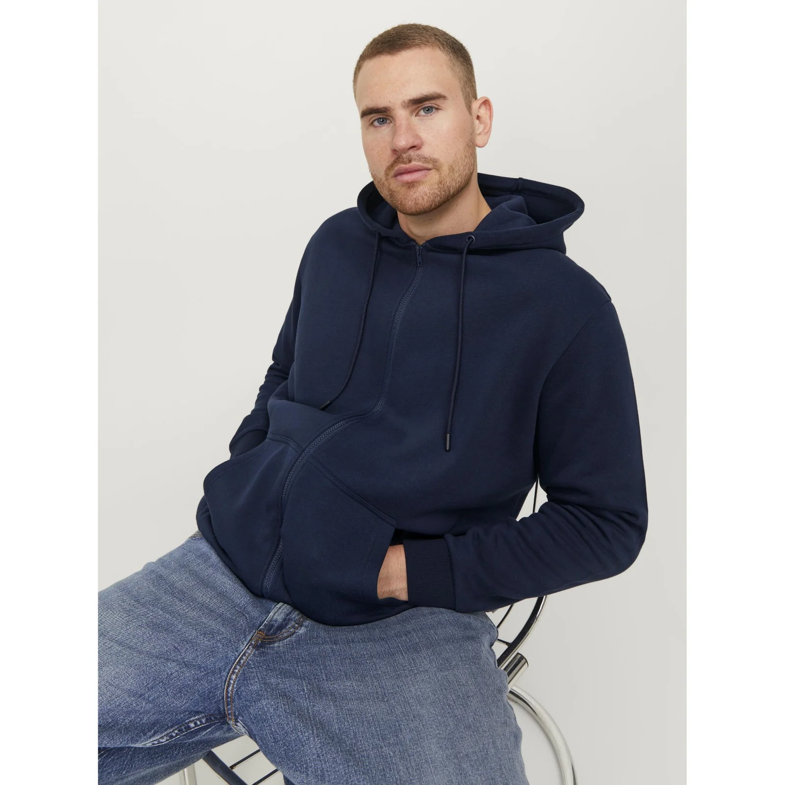 Jack & Jones Mens Bradley Sweat Zip Big & Tall Hoodie - Image 11