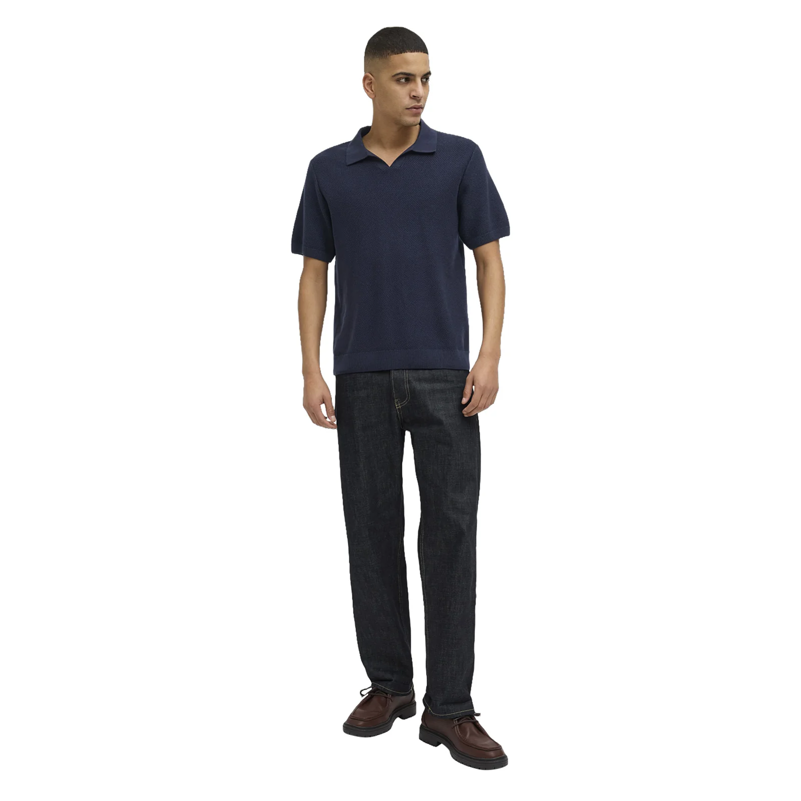 Jack & Jones Mens Ceaston Knit Split Short Sleeve Polo Shirt - Image 10