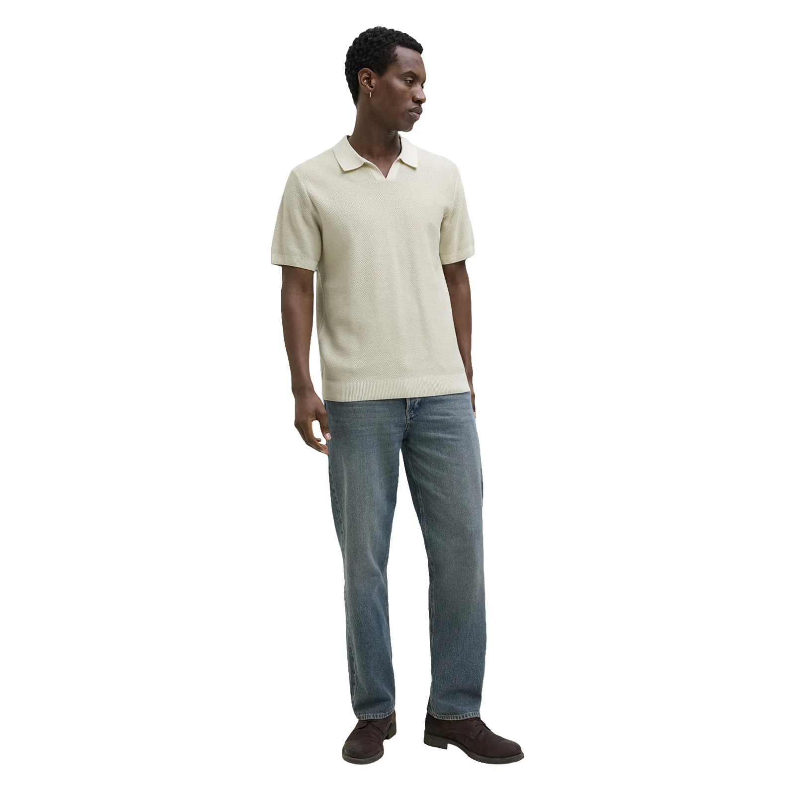 Jack & Jones Mens Ceaston Knit Split Short Sleeve Polo Shirt - Image 13