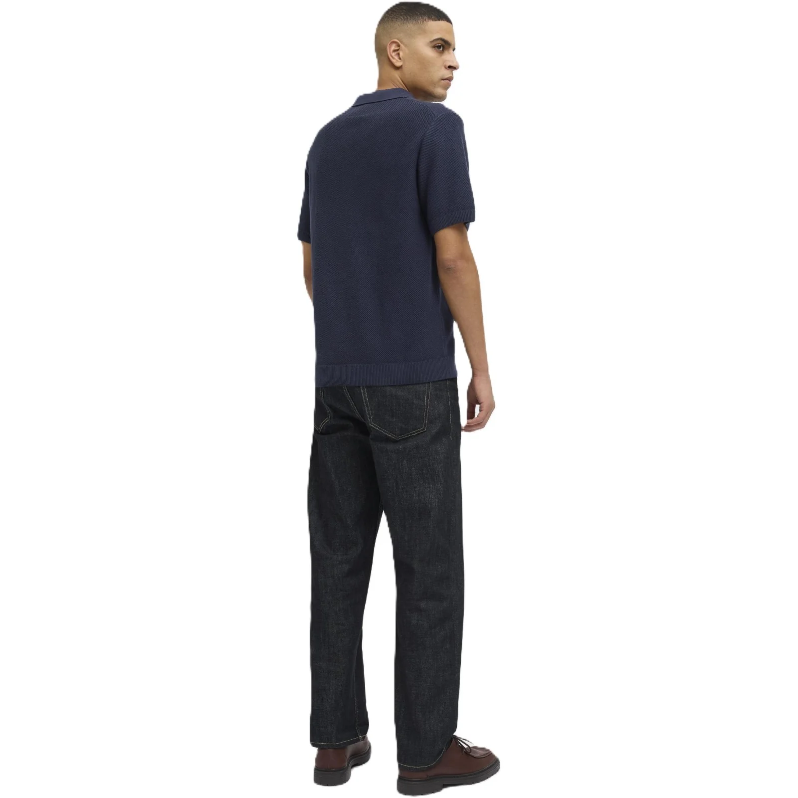 Jack & Jones Mens Ceaston Knit Split Short Sleeve Polo Shirt - Image 14