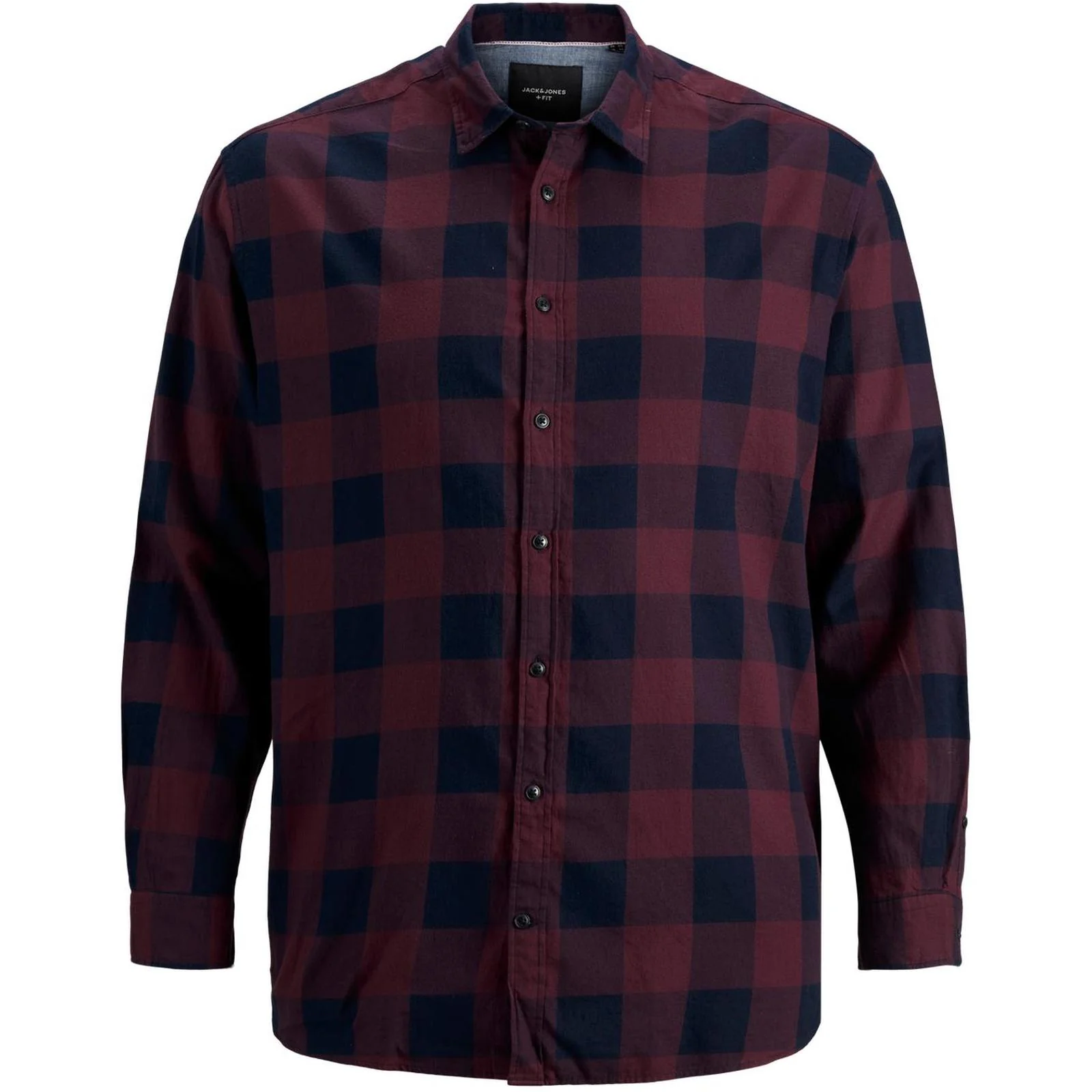 Jack & Jones Mens Gingham Big & Tall Twill Long Sleeve Checked Shirt - Image 17