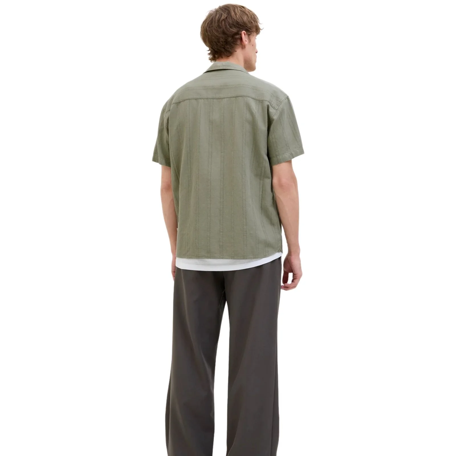 Jack & Jones Mens Loose Fit Resort Collar Short Sleeve Shirt - Image 4