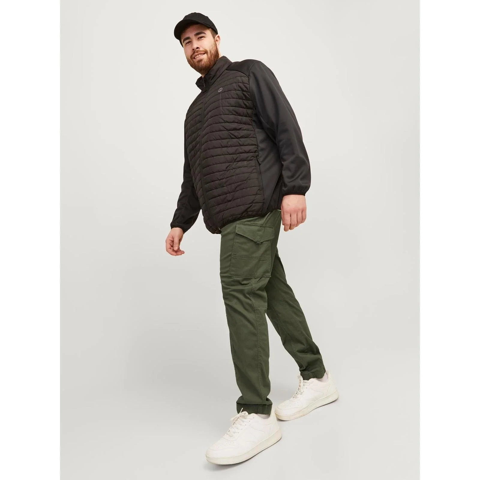 Jack & Jones Mens Paul Big & Tall Slim Tapered Fit Cargo Pants - Image 7