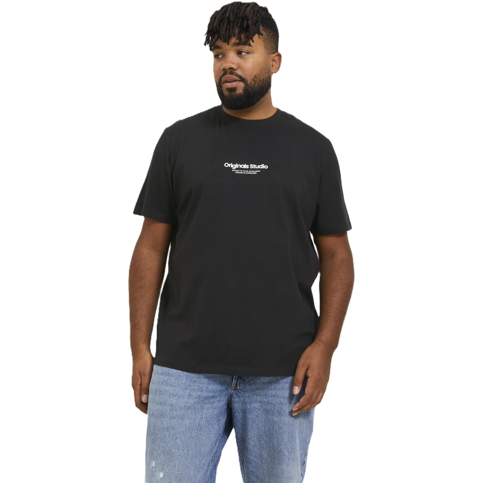 Jack & Jones Mens Vesterbro Crew Neck Big & Tall Short Sleeve T-Shirt - Image 2