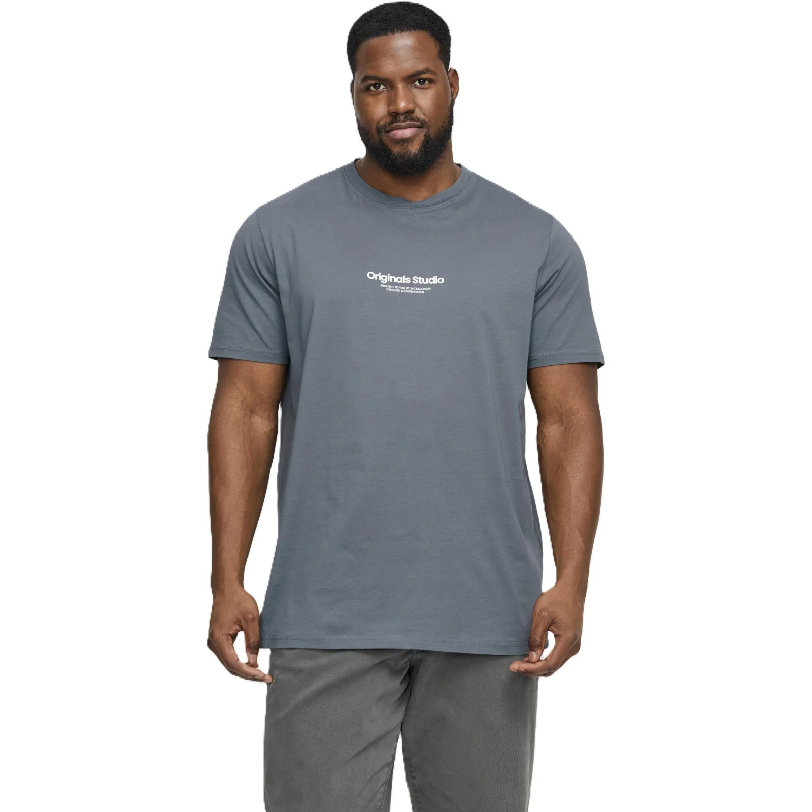 Jack & Jones Mens Vesterbro Crew Neck Big & Tall Short Sleeve T-Shirt - Image 4