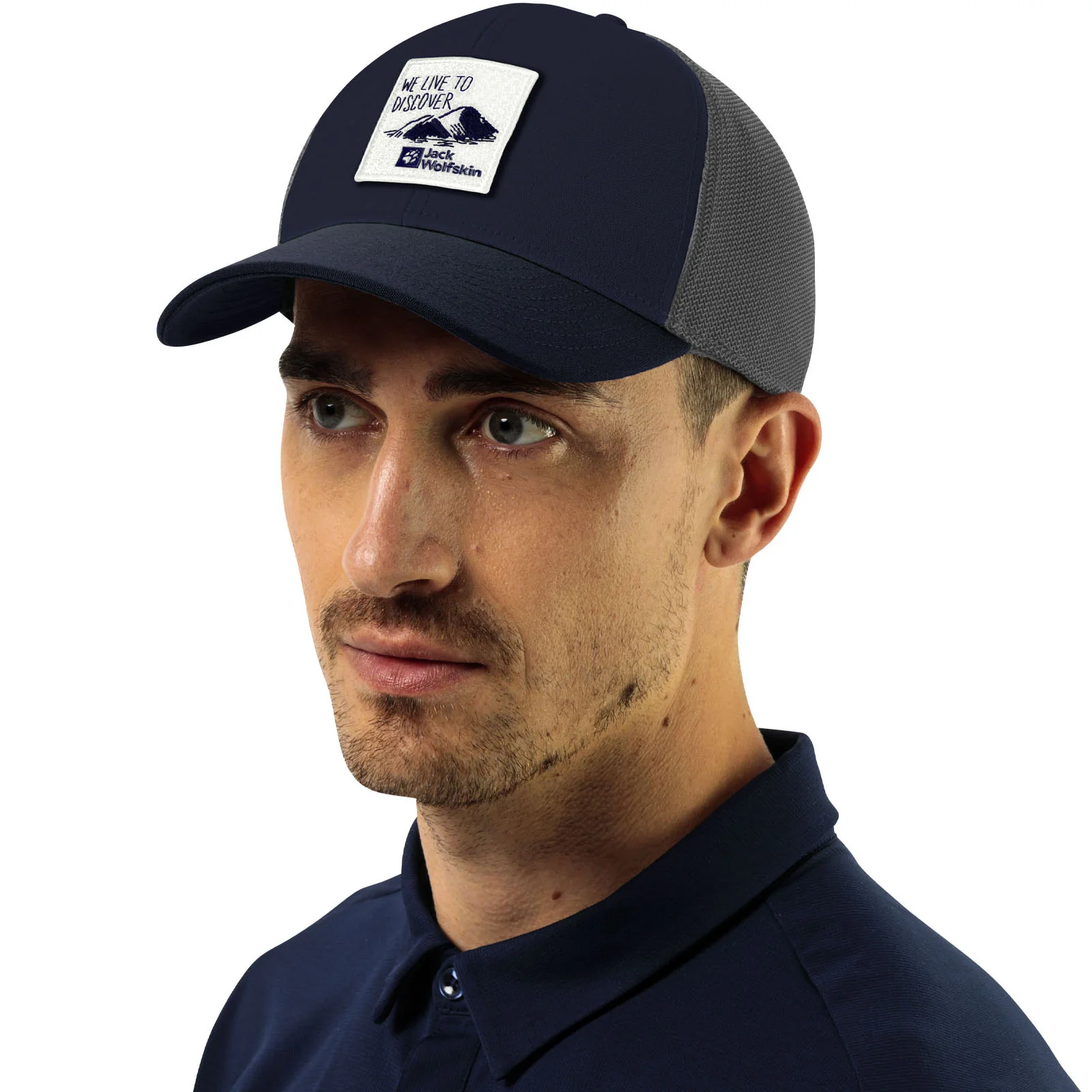 Jack Wolfskin Brand Logo Mesh Back Trucker Cap - Image 2