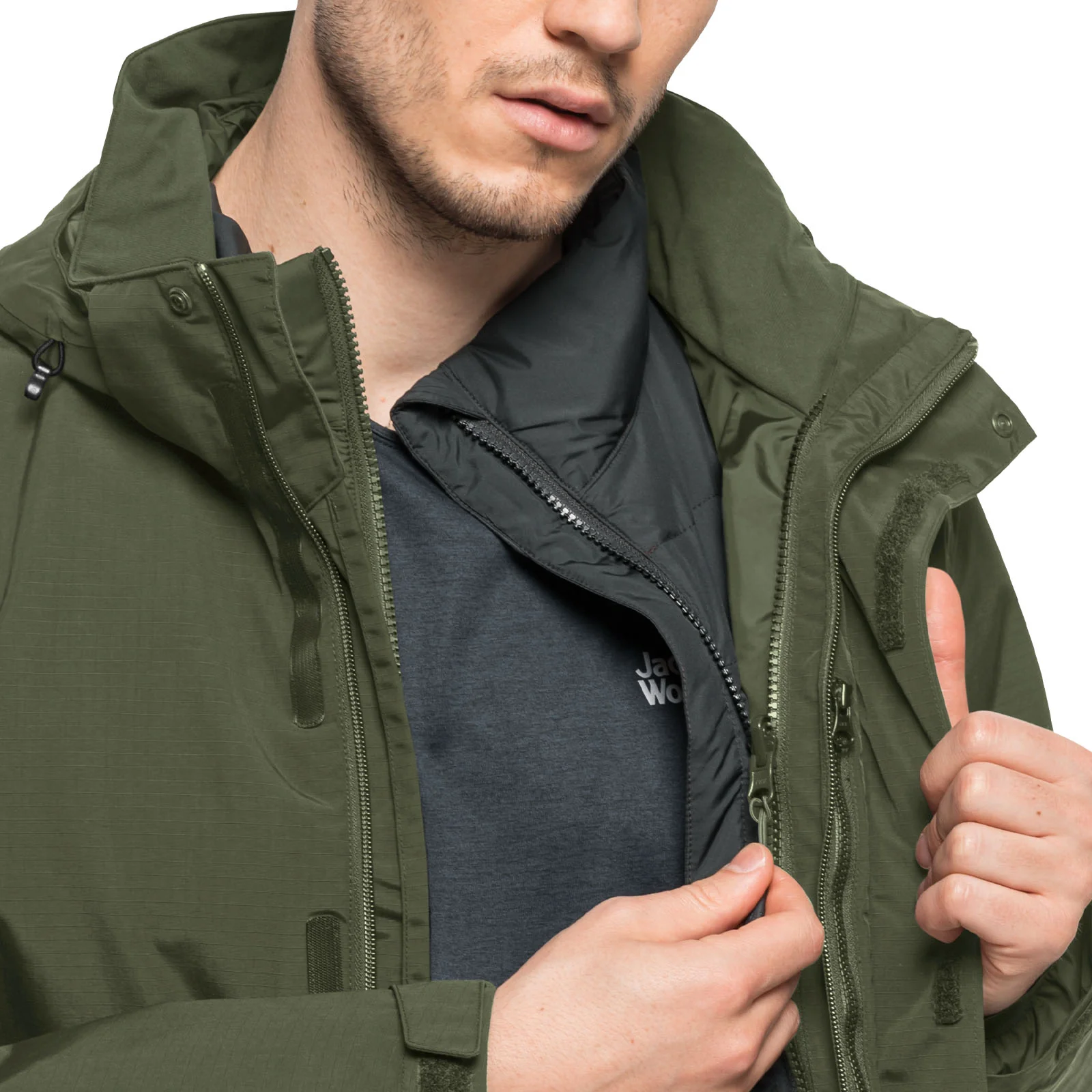 Jack Wolfskin Mens Bergland 3in1 Waterproof Insulated Jacket - Image 21