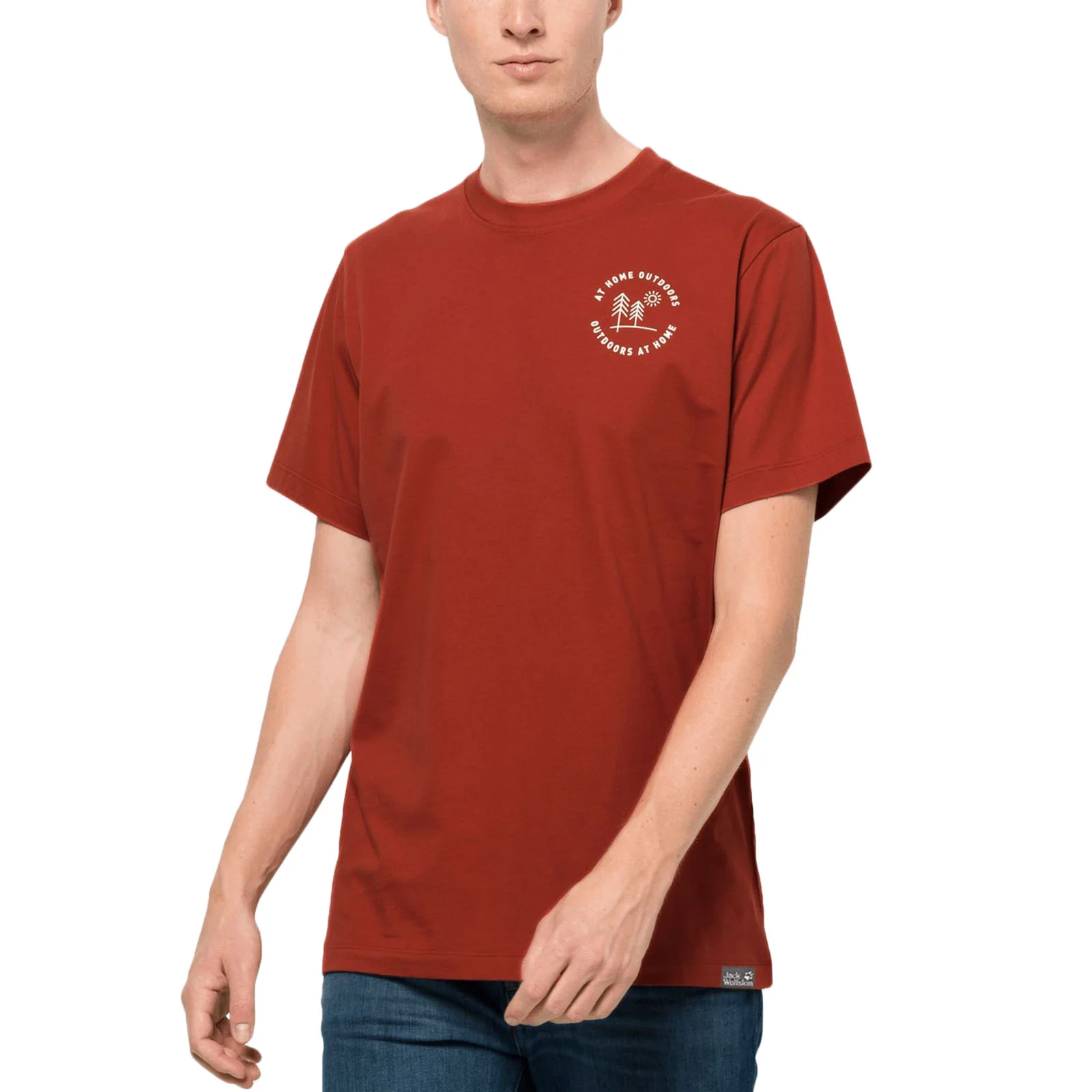 Jack Wolfskin Mens Freedom In Nature Cotton Short Sleeve T-Shirt Top Tee - Image 3