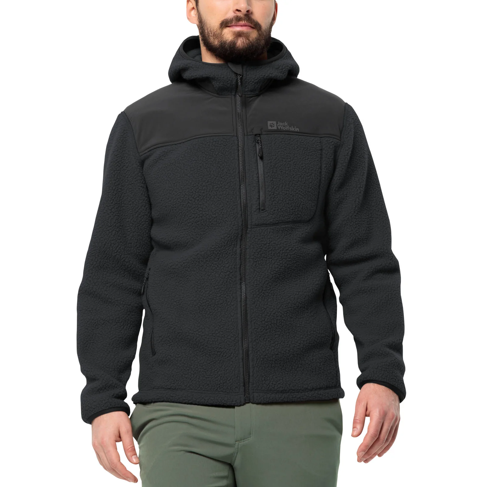 Jack Wolfskin Mens Kammweg Pile Full Zip High Neck Fleece - Image 3