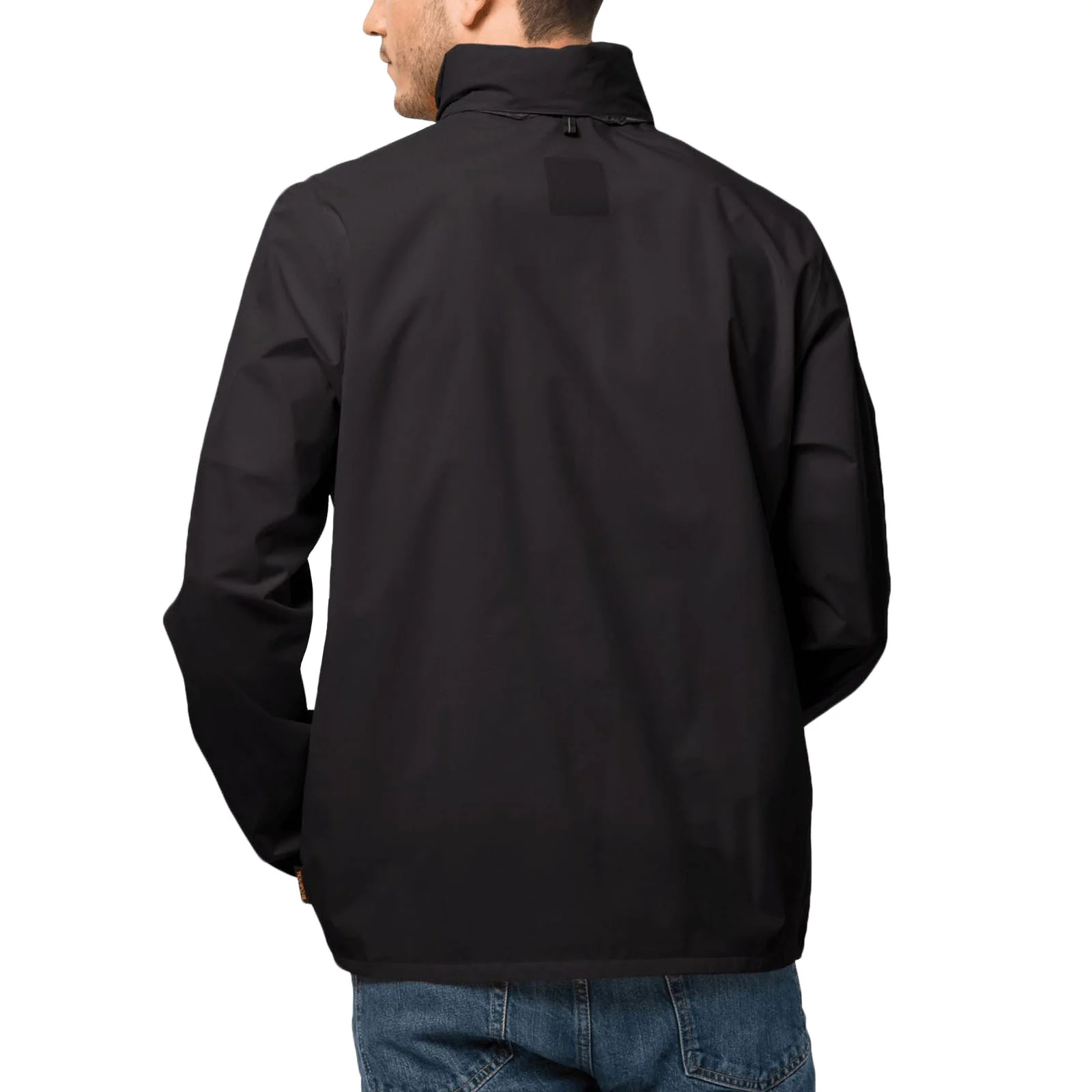 Jack Wolfskin Mens Pack & Go Overhead Waterproof Jacket - Black - Image 2