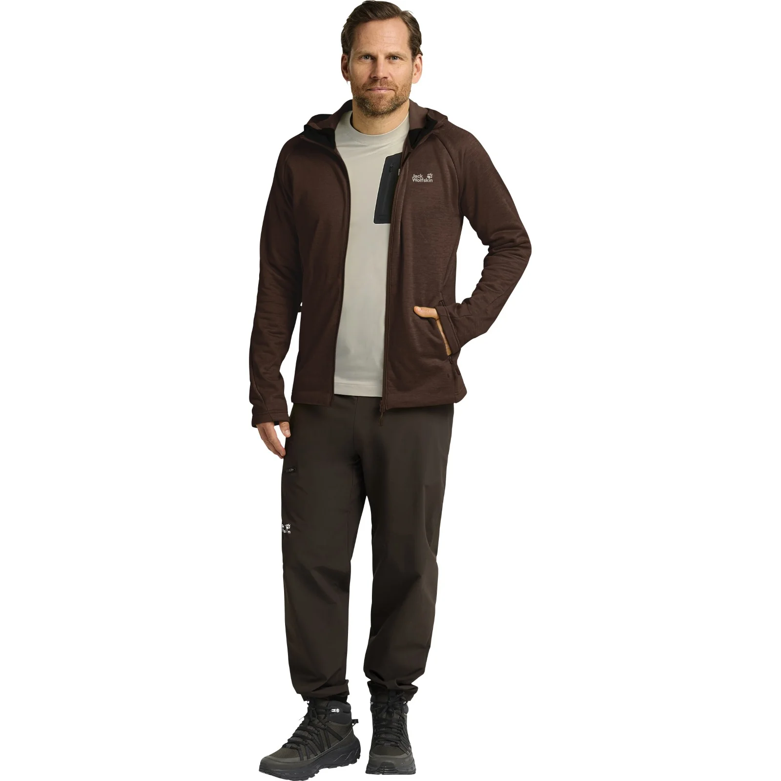 Jack Wolfskin Mens Peak District Hooded Full Zip Fleece - Image 10