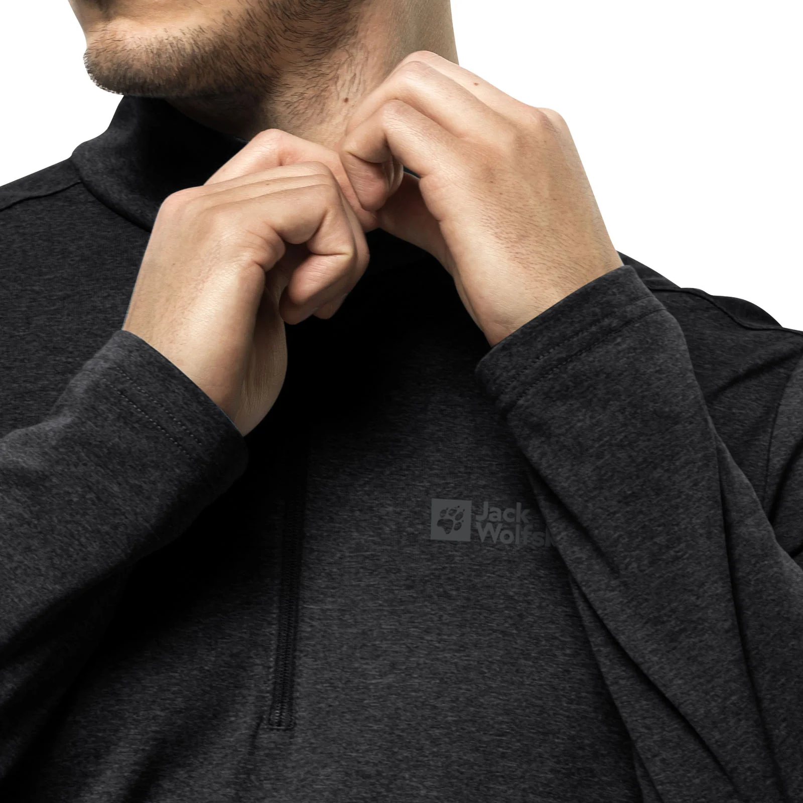 Jack Wolfskin Mens Sky Thermal Half Zip Baselayer Fleece - Image 12