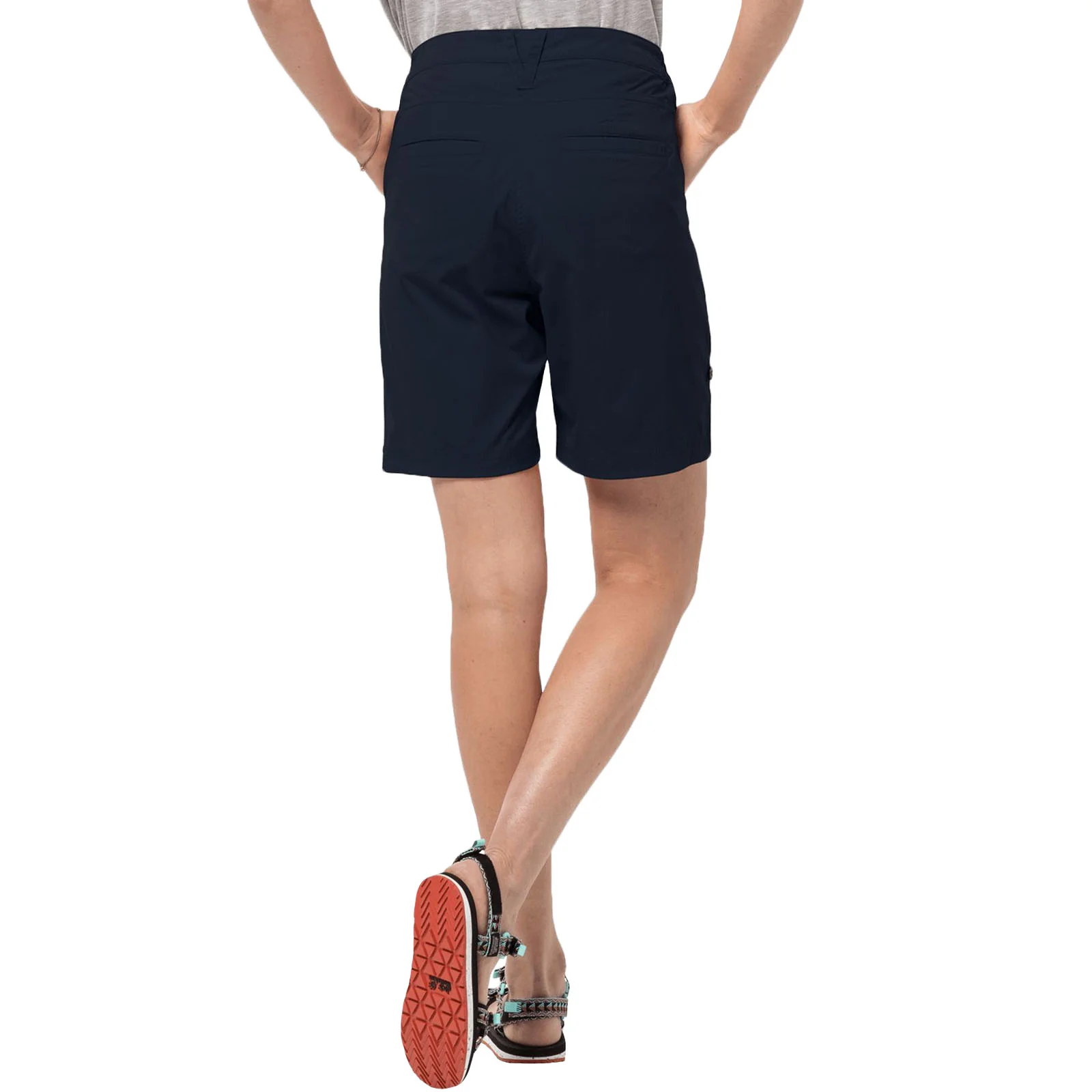 Jack Wolfskin Womens Desert Leisure Quick Dry Shorts - Midnight Blue - Image 2