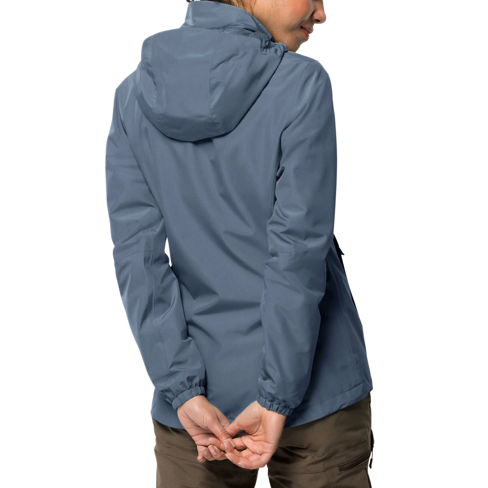 Jack Wolfskin Womens Stormy Point Waterproof Windproof Coat - Frost Blue - Image 2