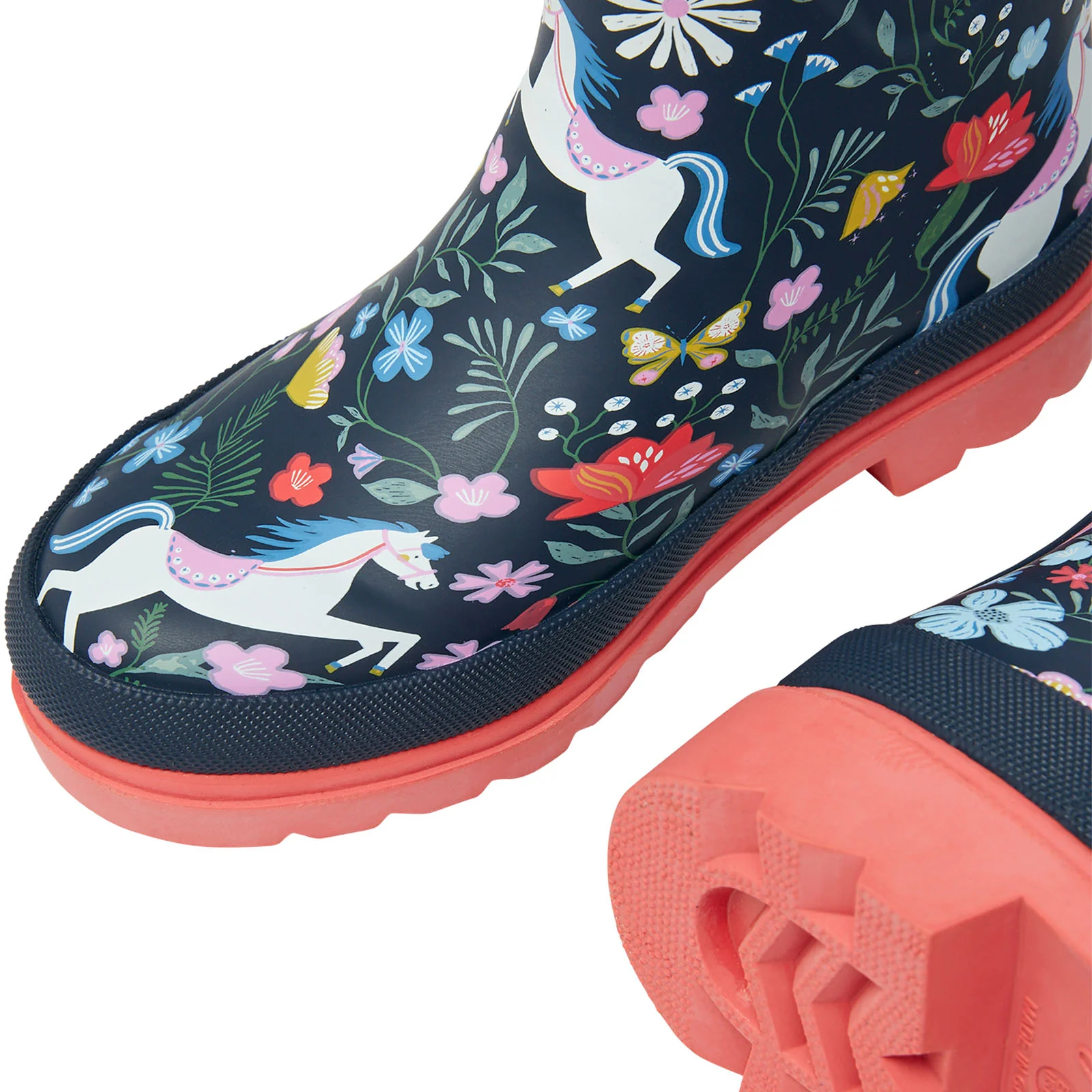 Joules Kids Junior Print Wellies - Navy Paisley - Image 5