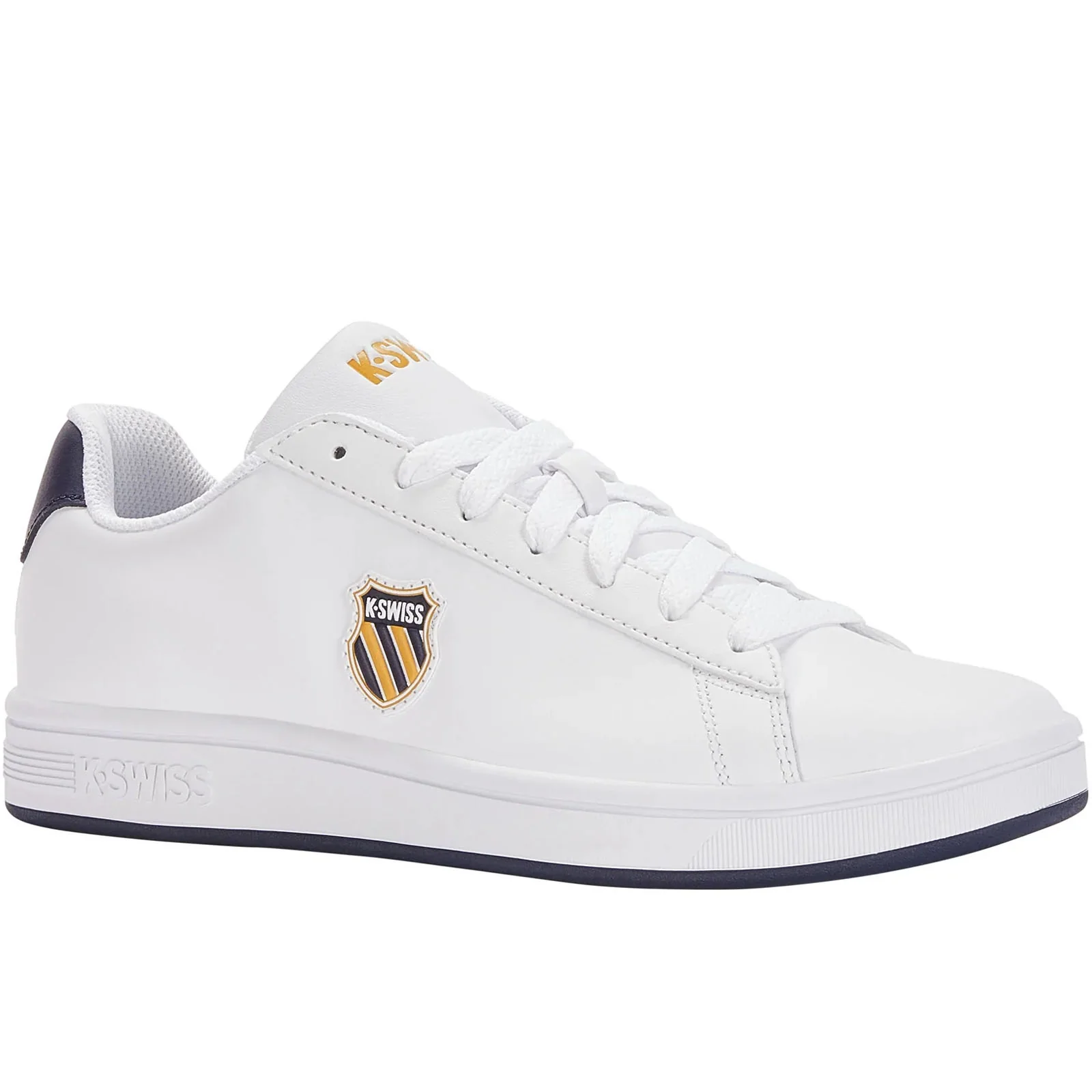 K-Swiss Mens Court Shield Leather Retro Trainers - Image 3