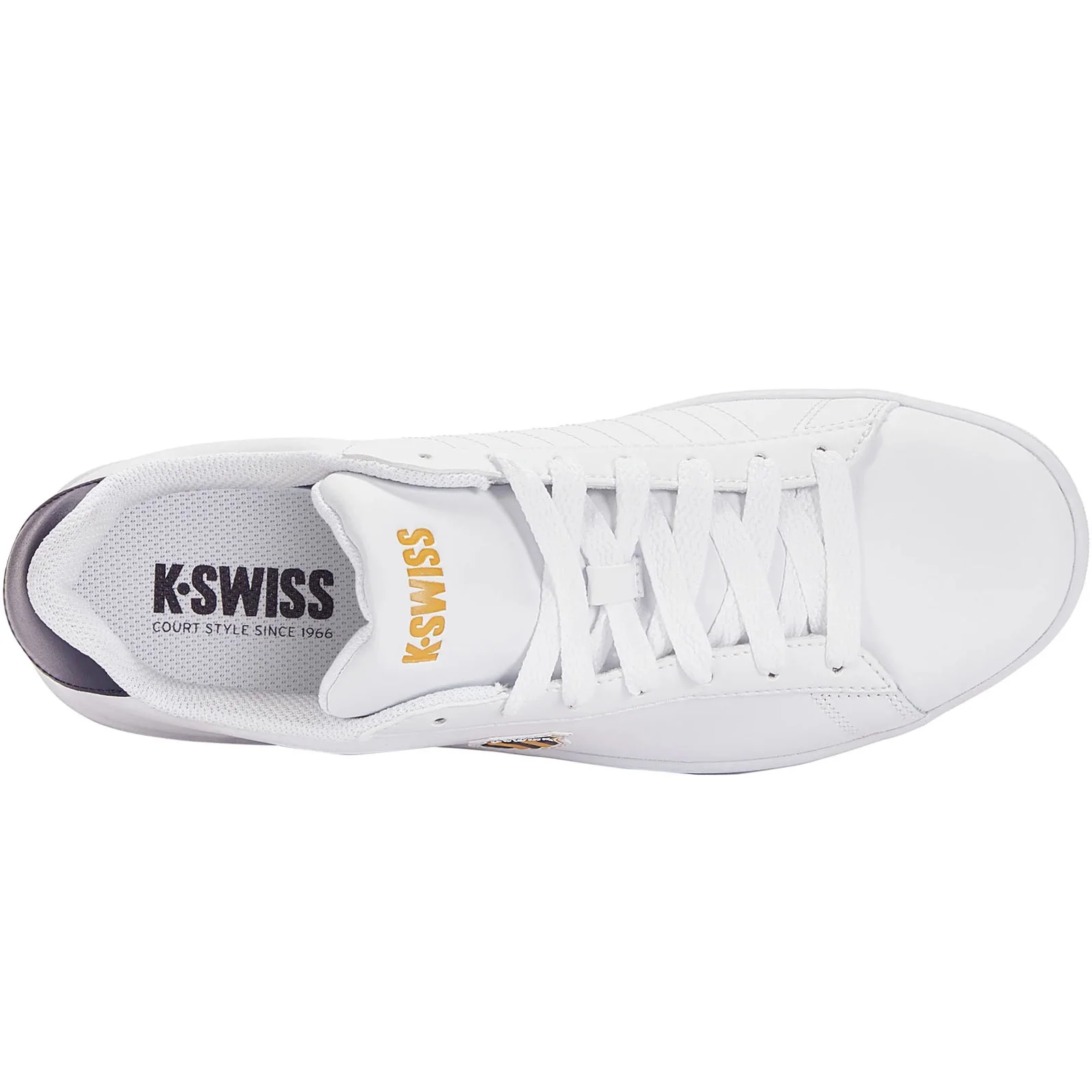 K-Swiss Mens Court Shield Leather Retro Trainers - Image 7