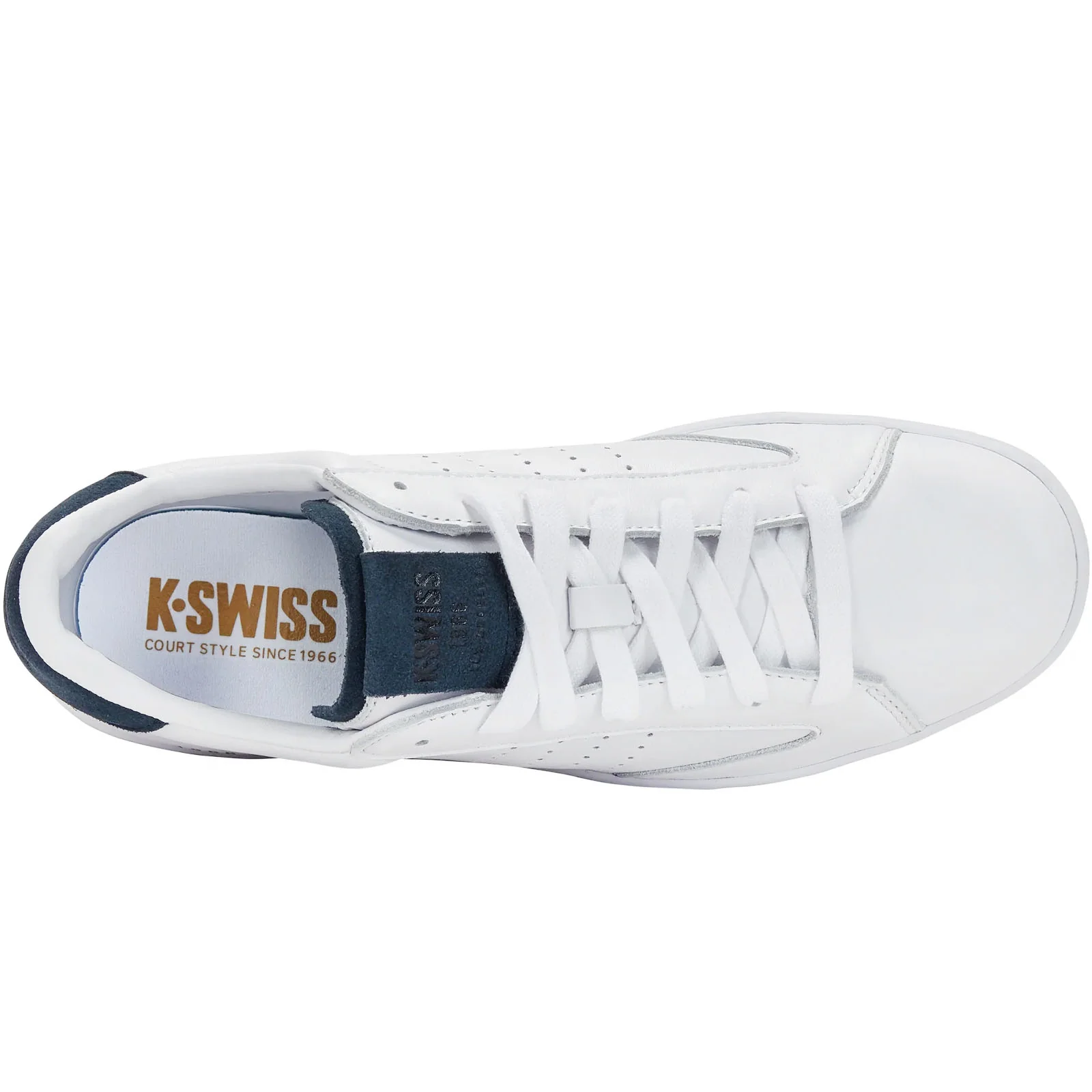 K-Swiss Mens Lozan Klub Leather Low Rise Trainers - White - Image 3