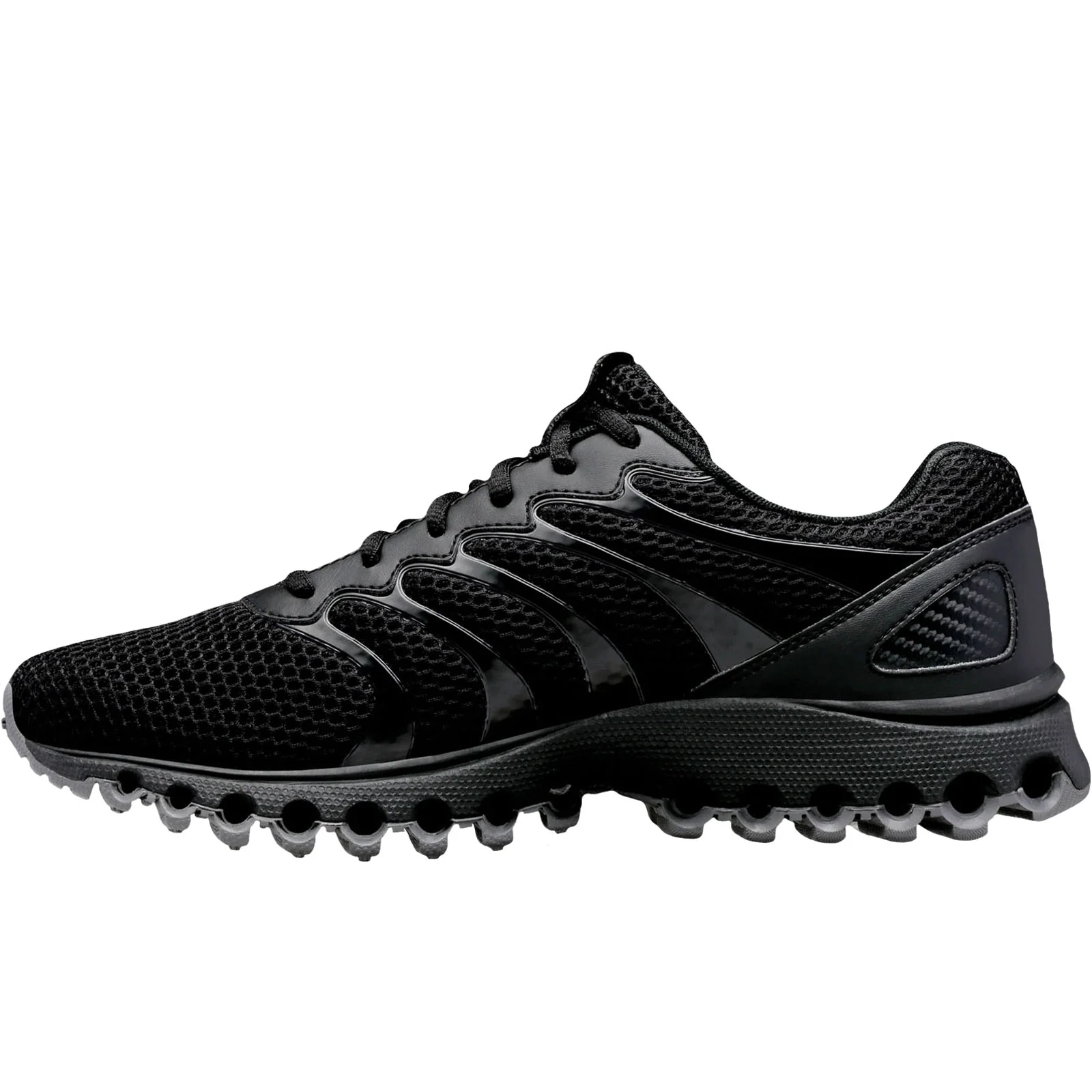 K-Swiss Mens Tubes 200 Low Rise Trainers - Black/Charcoal - Image 2