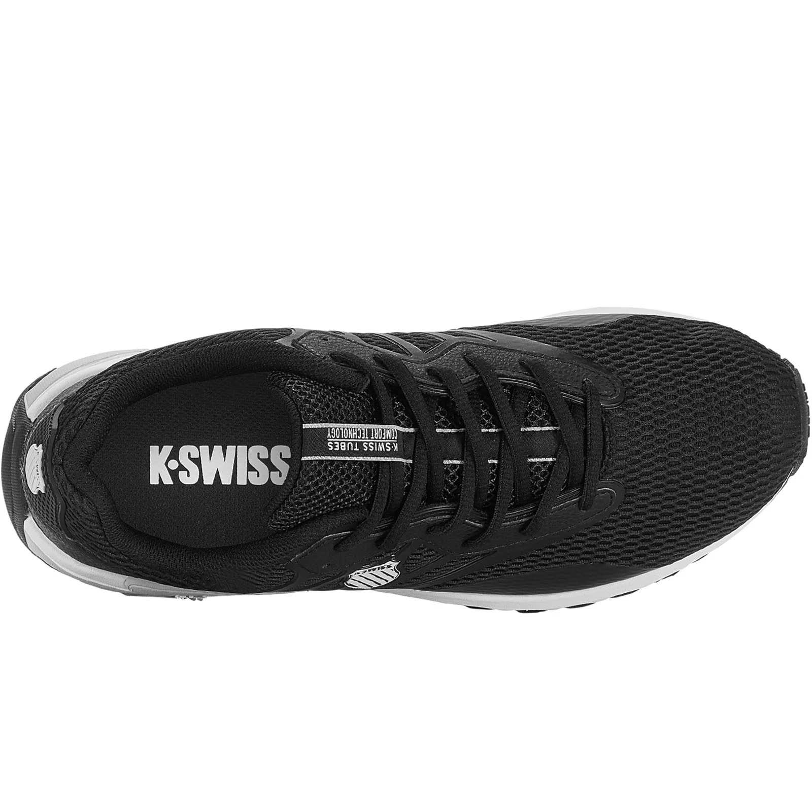K-Swiss Mens Tubes Sport Textile Retro Trainers - Black/White - Image 3