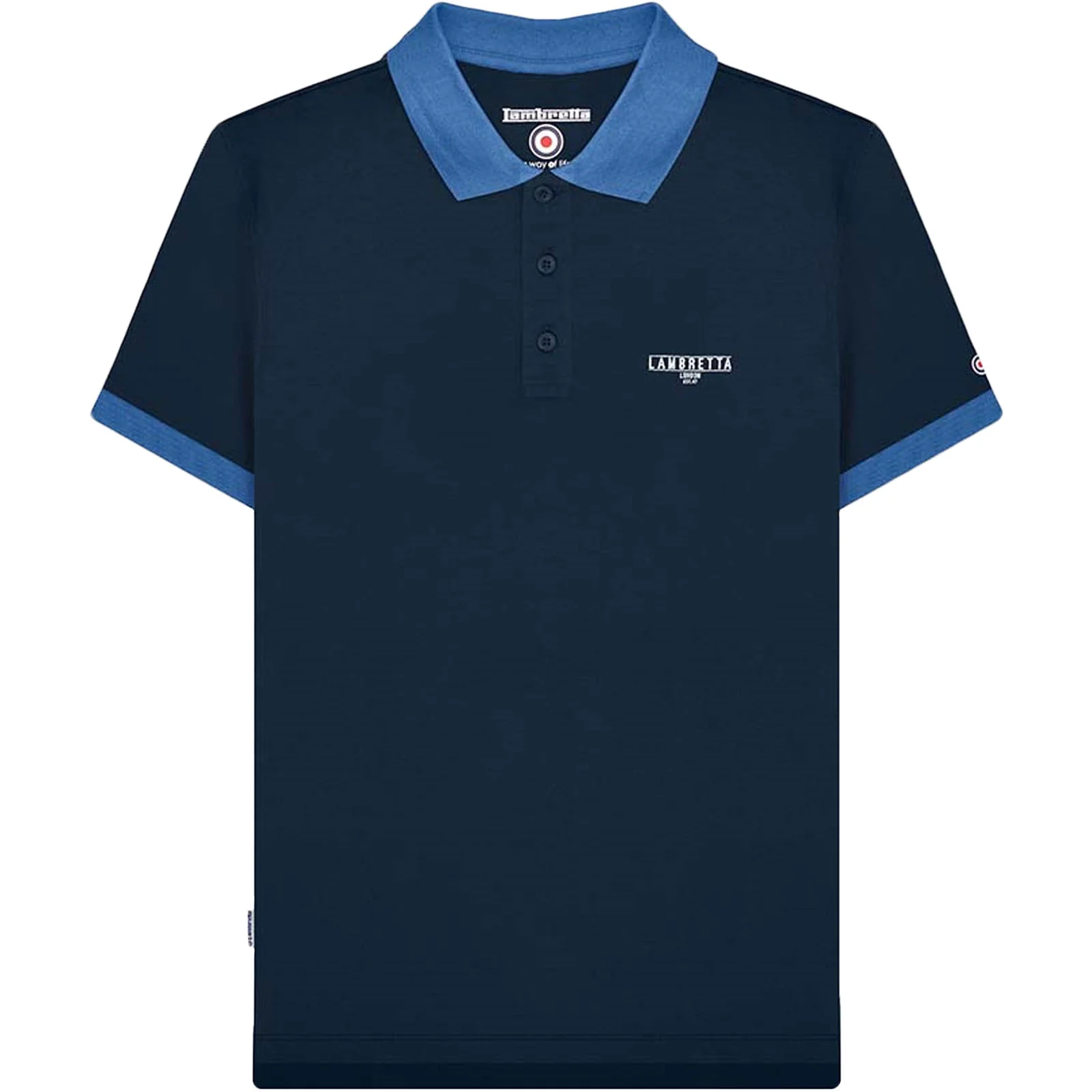 Lambretta Men Originals Short Sleeve Cotton Polo Shirt - Image 3