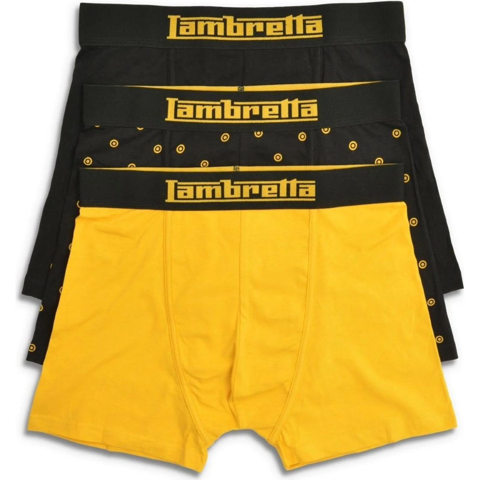 Lambretta Mens 3 Pack Logo Band Boxer Shorts