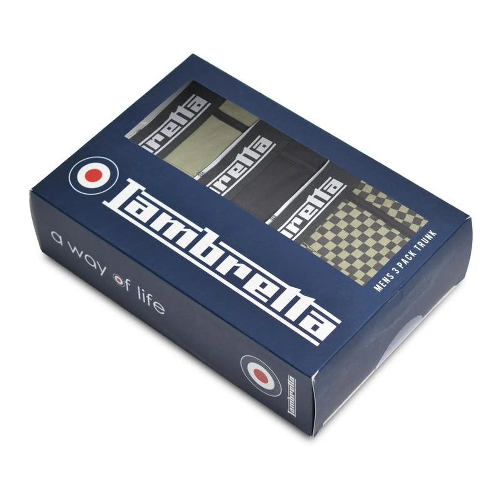 Lambretta Mens 3 Pack Multi Elasticated Boxer Shorts - Navy - Image 4