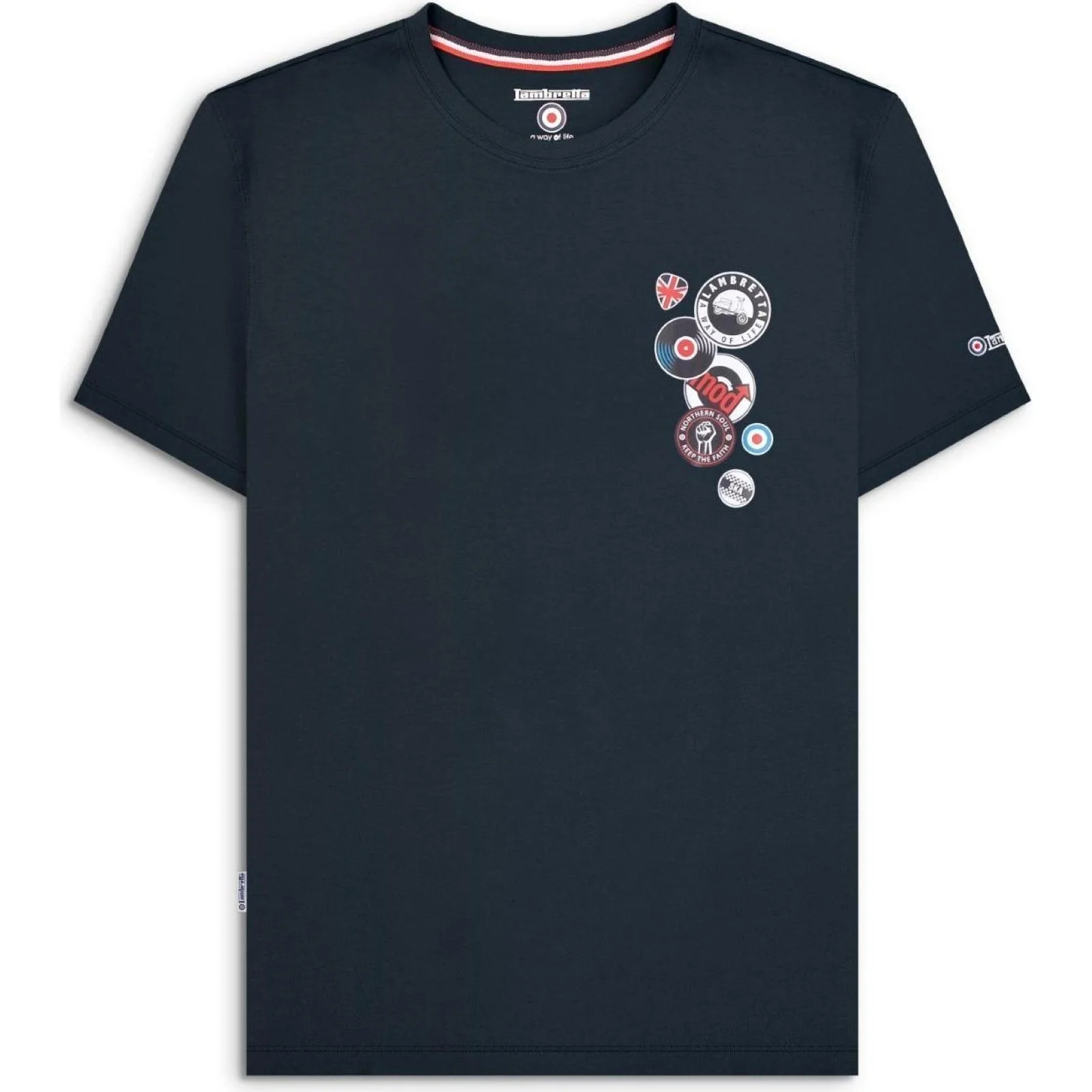 Lambretta Mens Badges Short Sleeve T-Shirt - Image 3