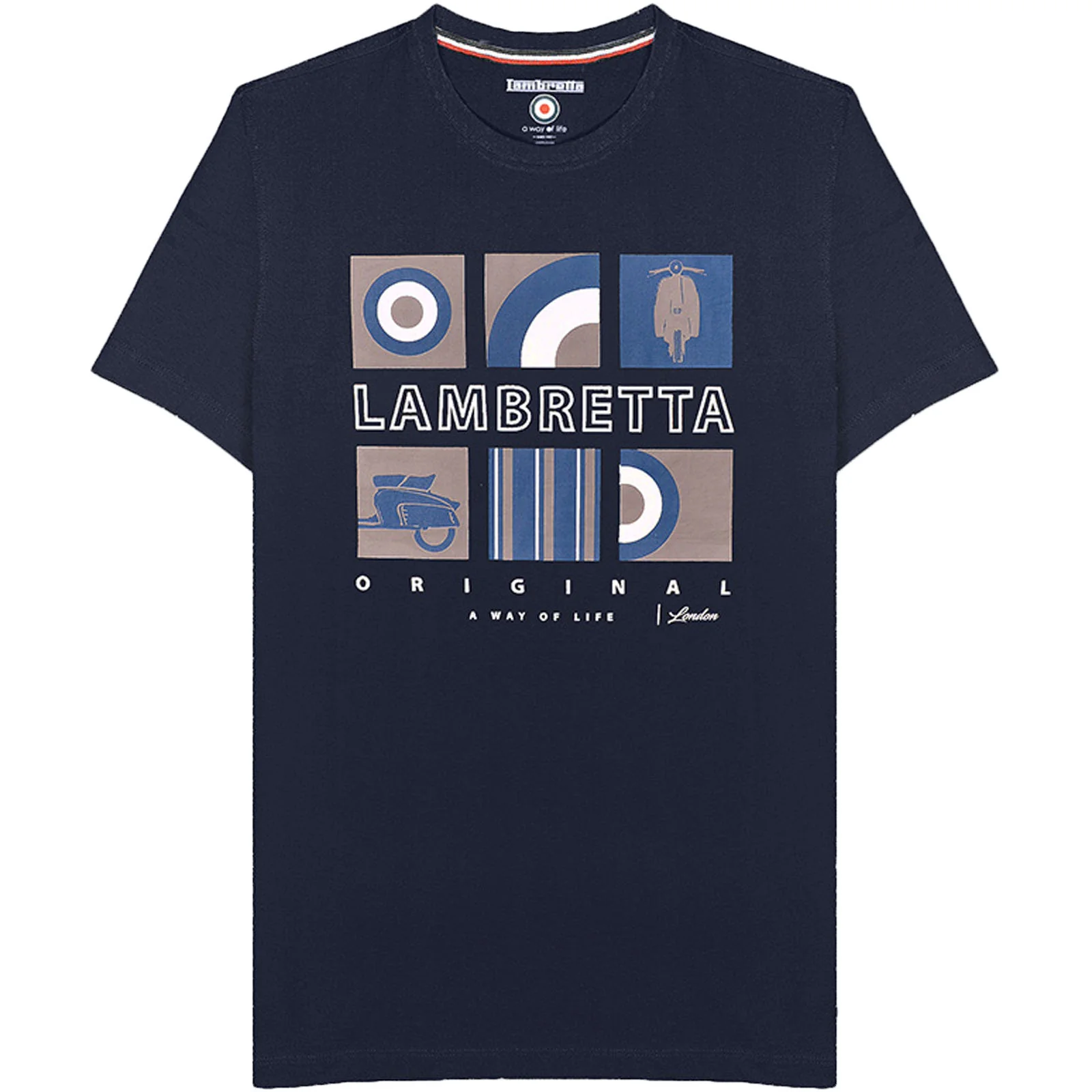 Lambretta Mens Box Icon Cotton T-Shirt - Image 3