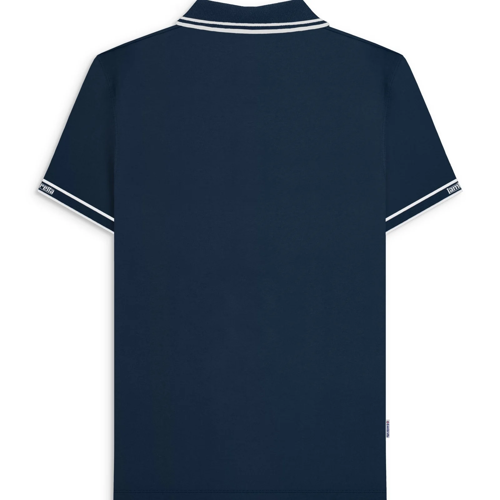 Lambretta Mens Branded Sleeve Short Sleeve Polo Shirt - Image 4