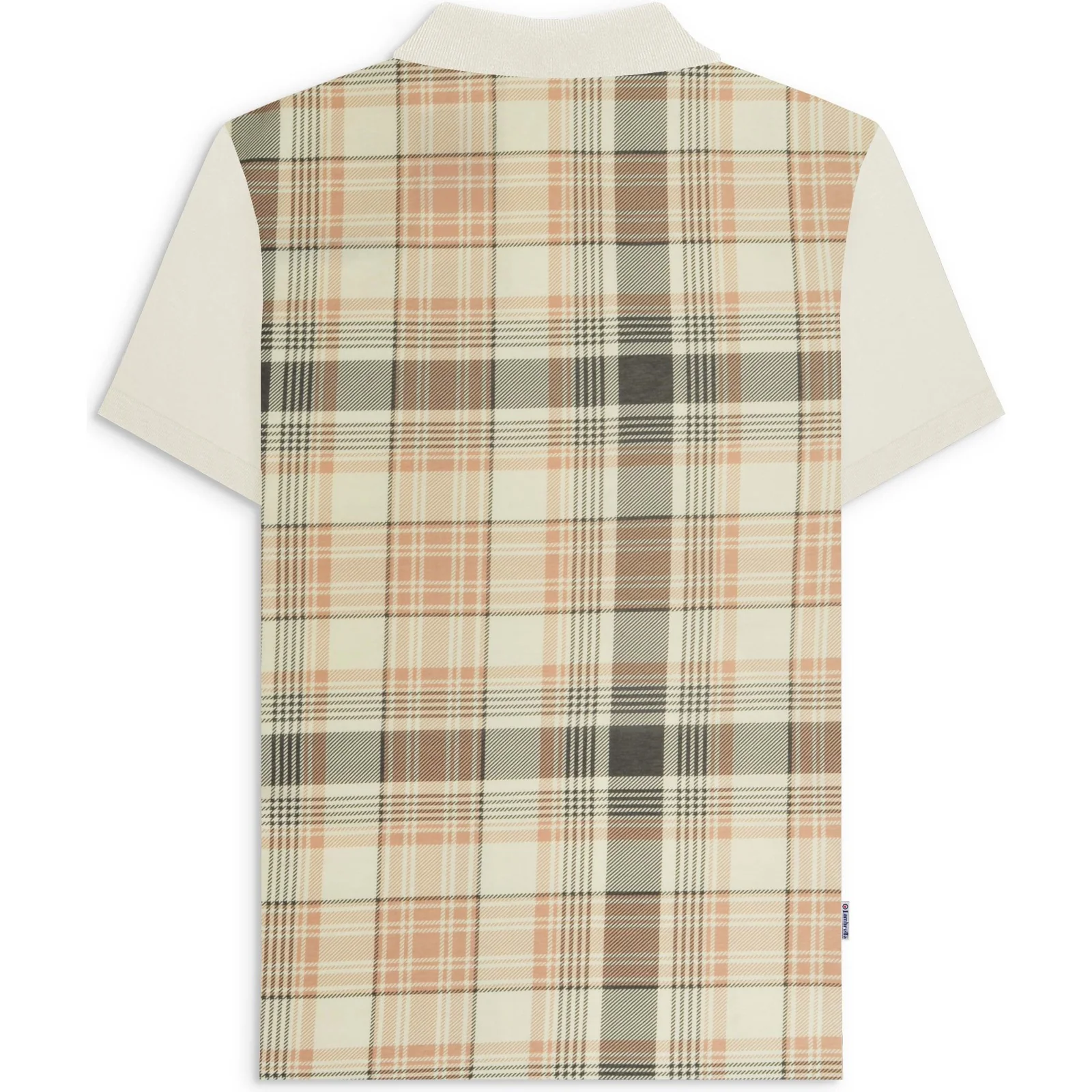 Lambretta Mens Check Print Short Sleeve Polo Shirt - Image 5