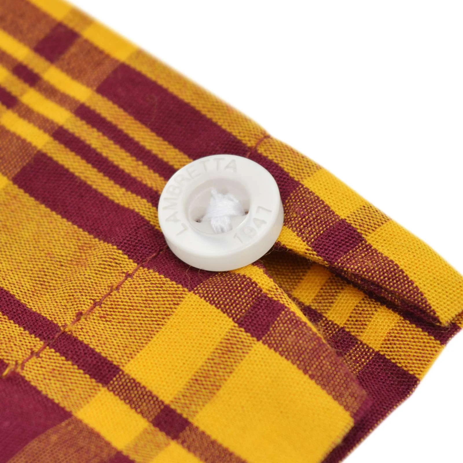 Lambretta Mens Check Shirt Short Sleeve Shirt - Image 6