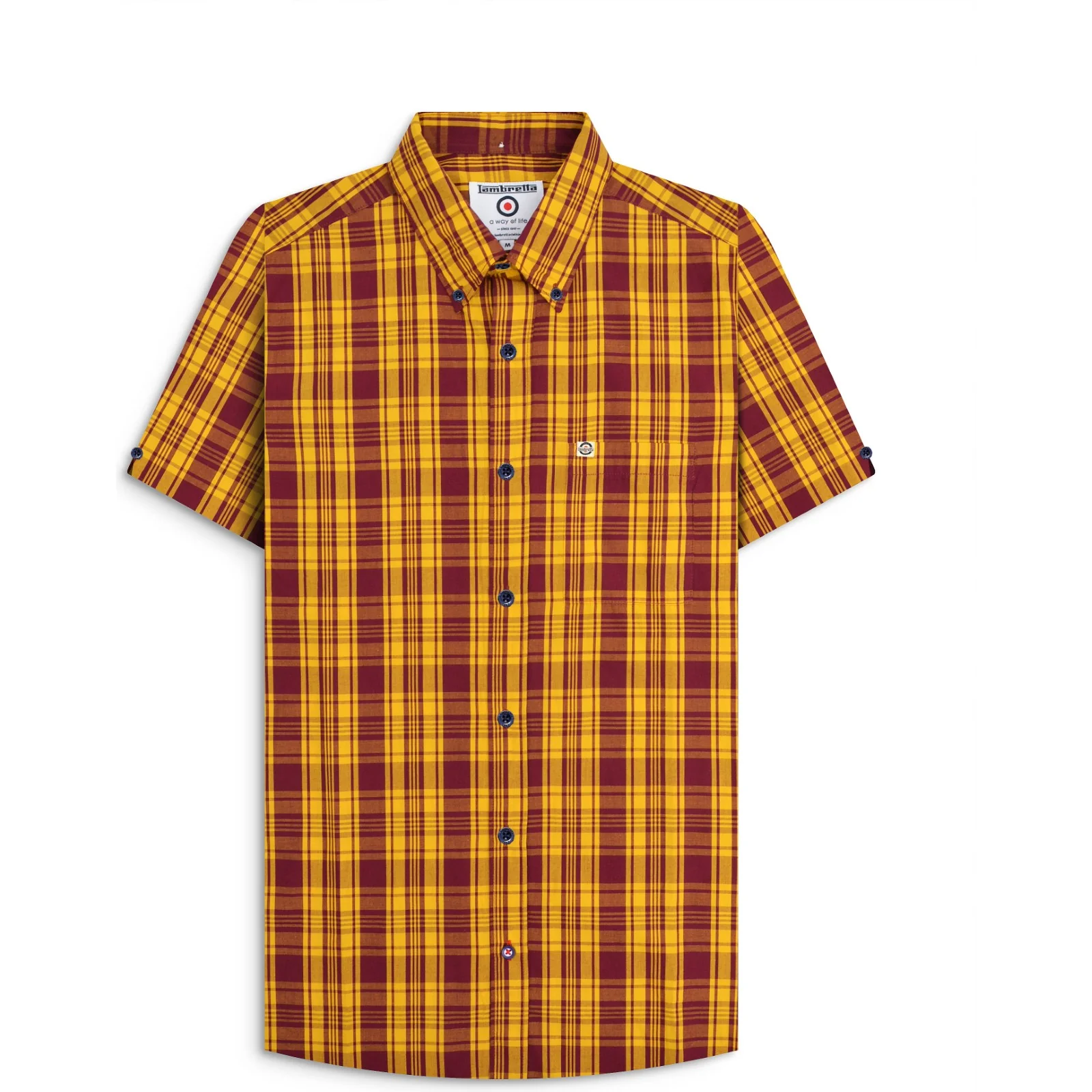 Lambretta Mens Check Short Sleeve Shirt