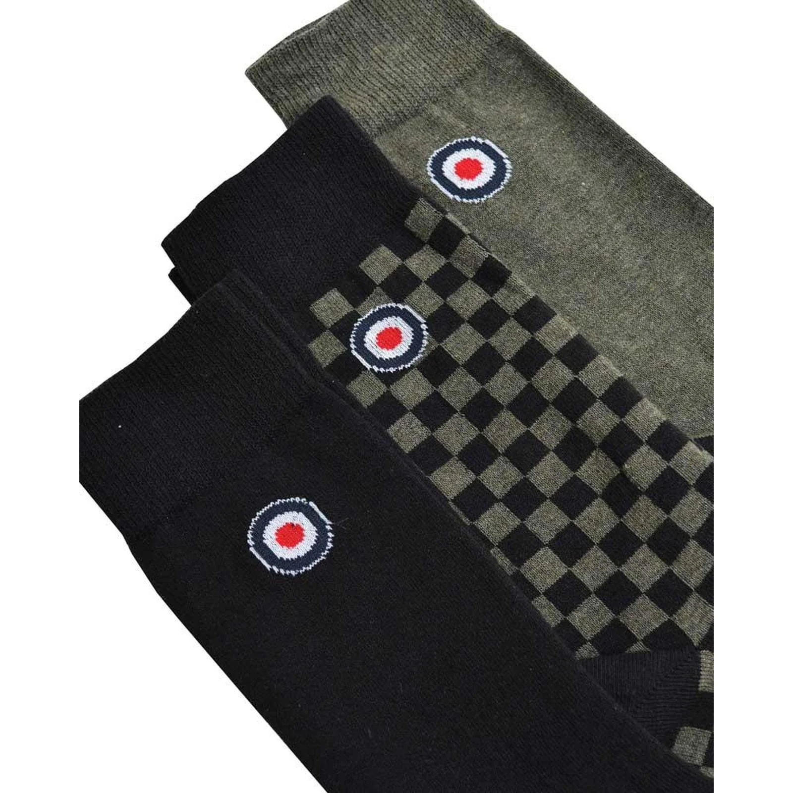 Lambretta Mens Checker 3 Pack Crew Socks - Image 2