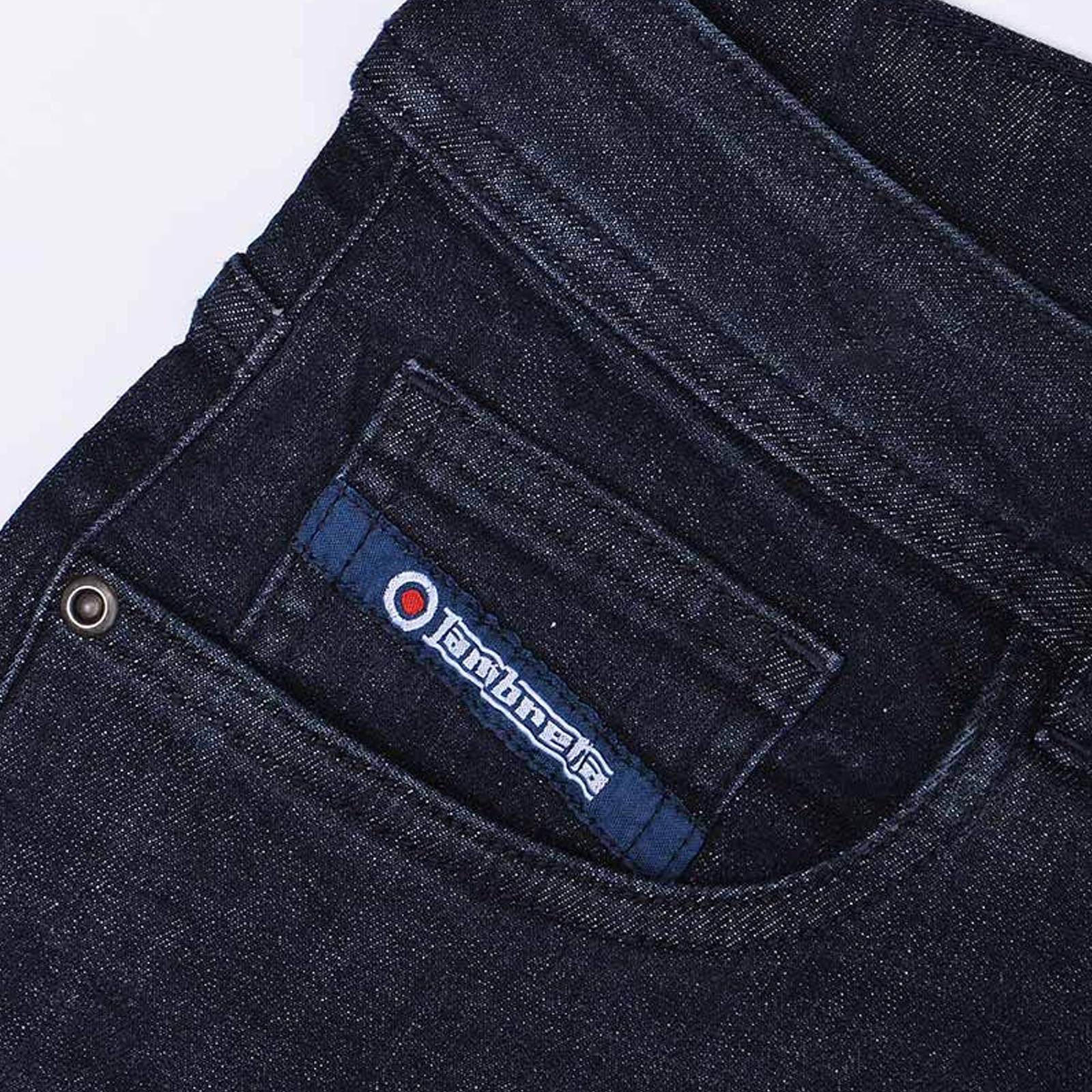 Lambretta Mens Chester Straight Fit Denim Jeans - Dary Navy - Image 3