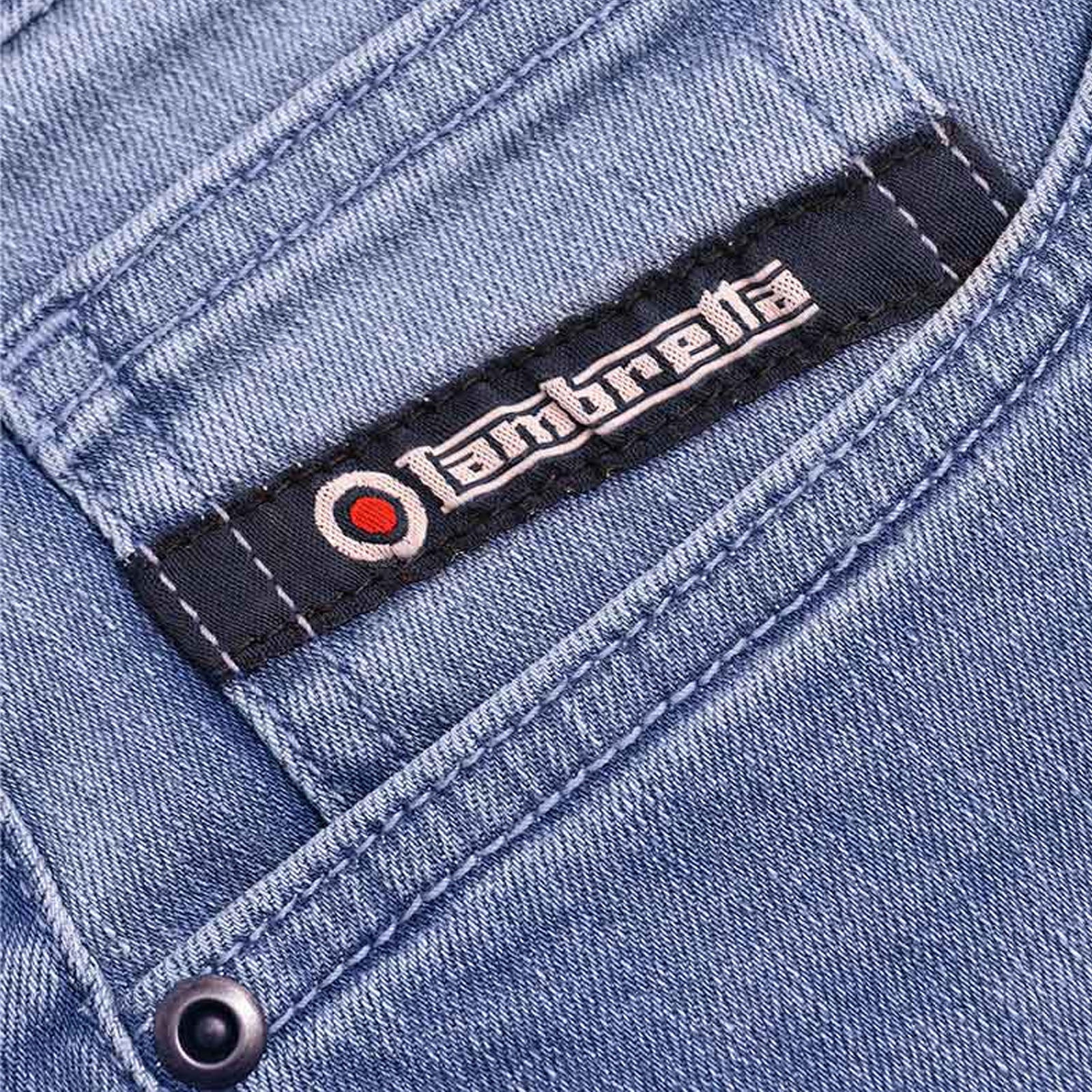 Lambretta Mens Chester Straight Fit Denim Jeans - Light Blue - Image 3