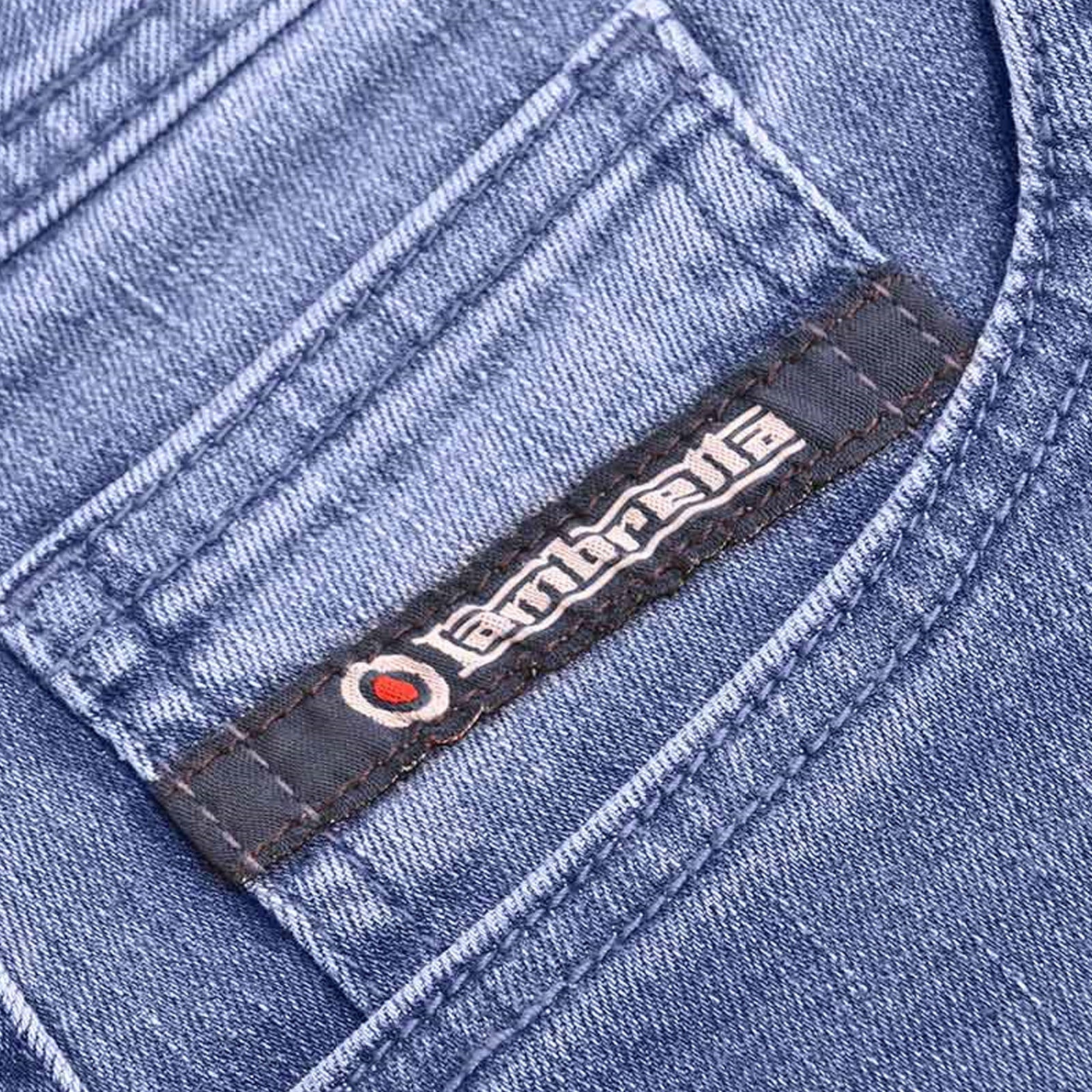 Lambretta Mens Chester Straight Fit Denim Jeans - Mid Blue - Image 3