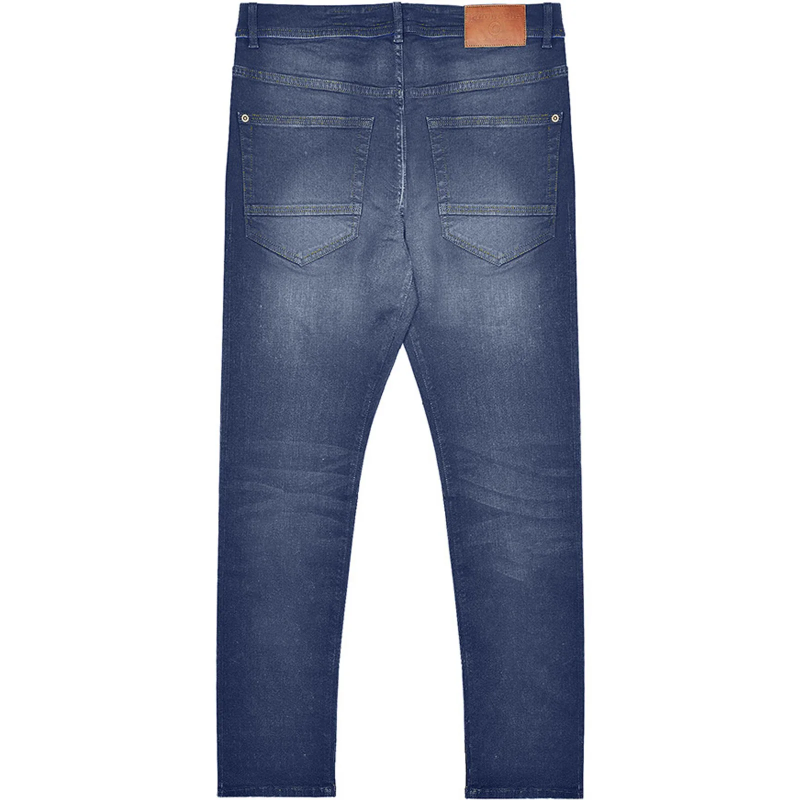 Lambretta Mens Chester Straight Fit Denim Jeans - Tinted Blue - Image 2