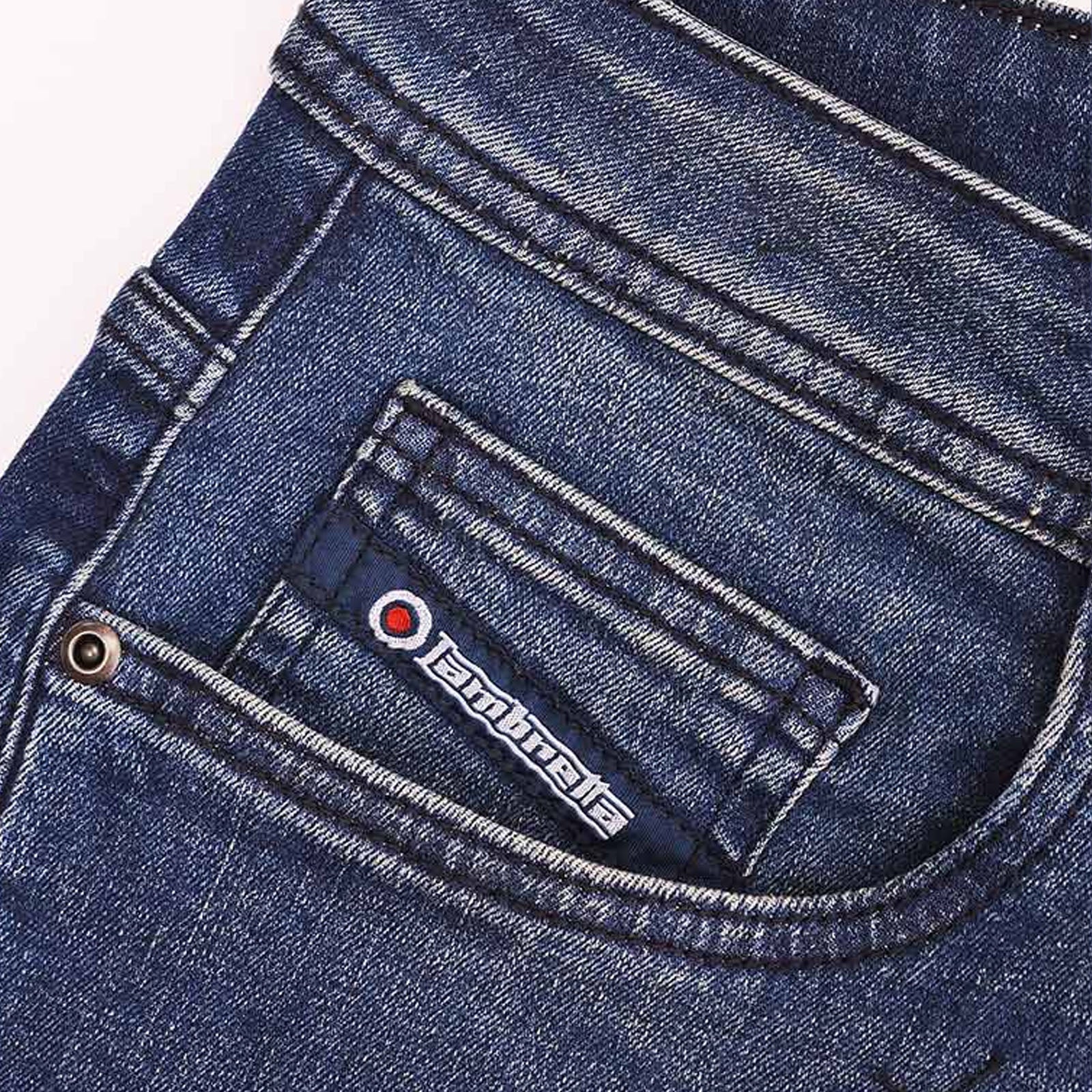 Lambretta Mens Chester Straight Fit Denim Jeans - Tinted Blue - Image 3
