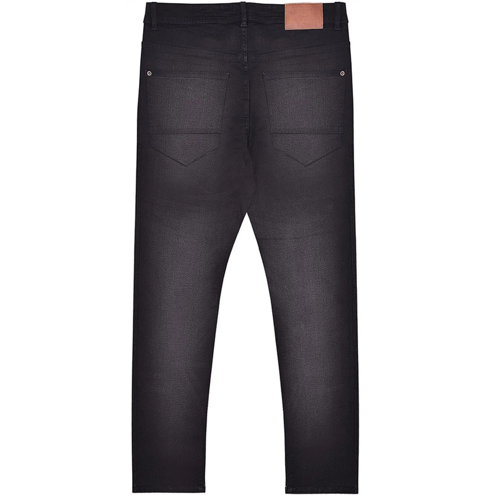 Lambretta Mens Chester Straight Fit Denim Jeans - Washed Black - Image 2
