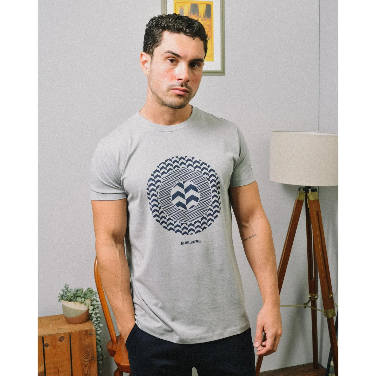 Lambretta Mens Chevron Target Short Sleeve Cotton T-Shirt - Image 5