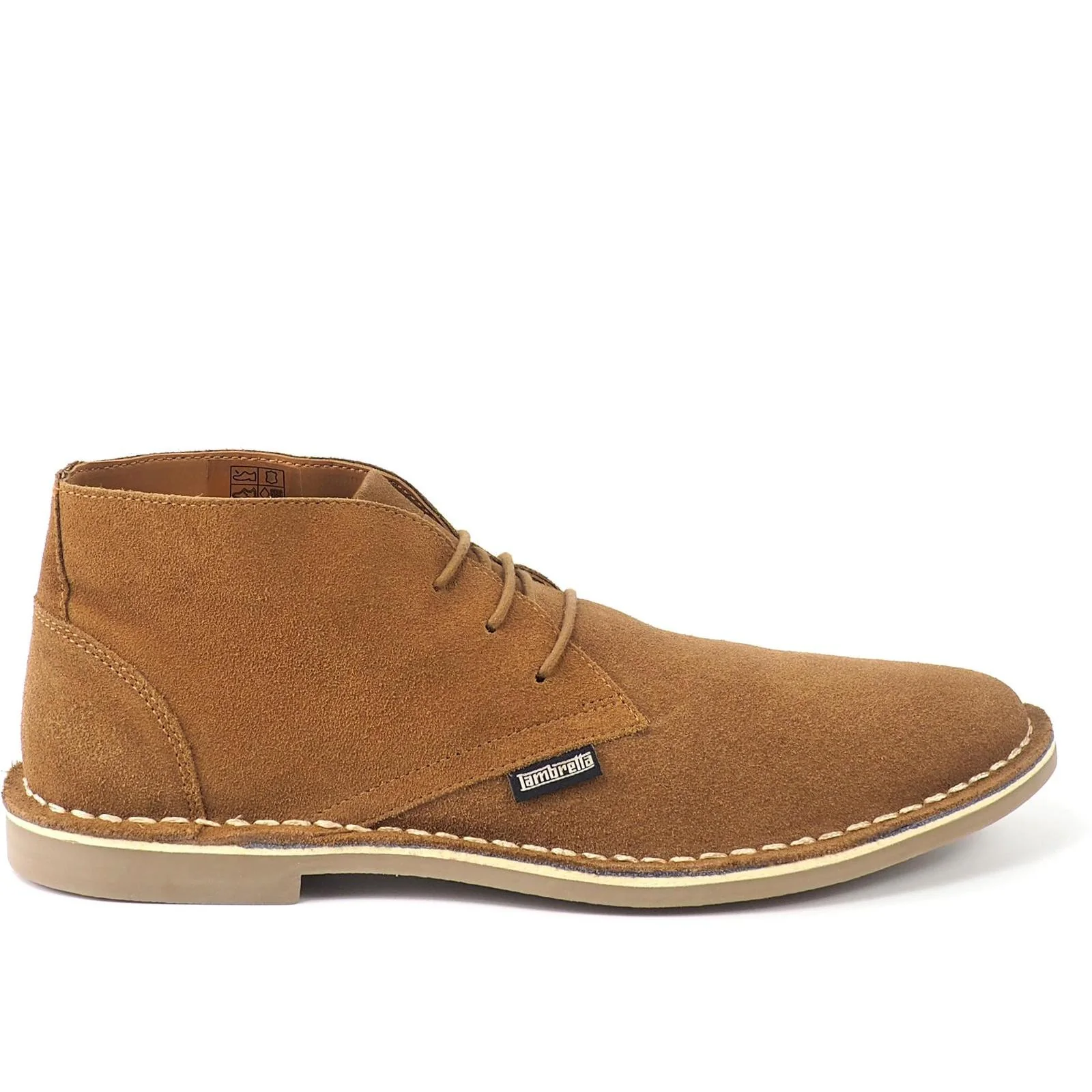 Lambretta Mens Chiswick Classic Suede Lace Up Desert Boots - Image 4