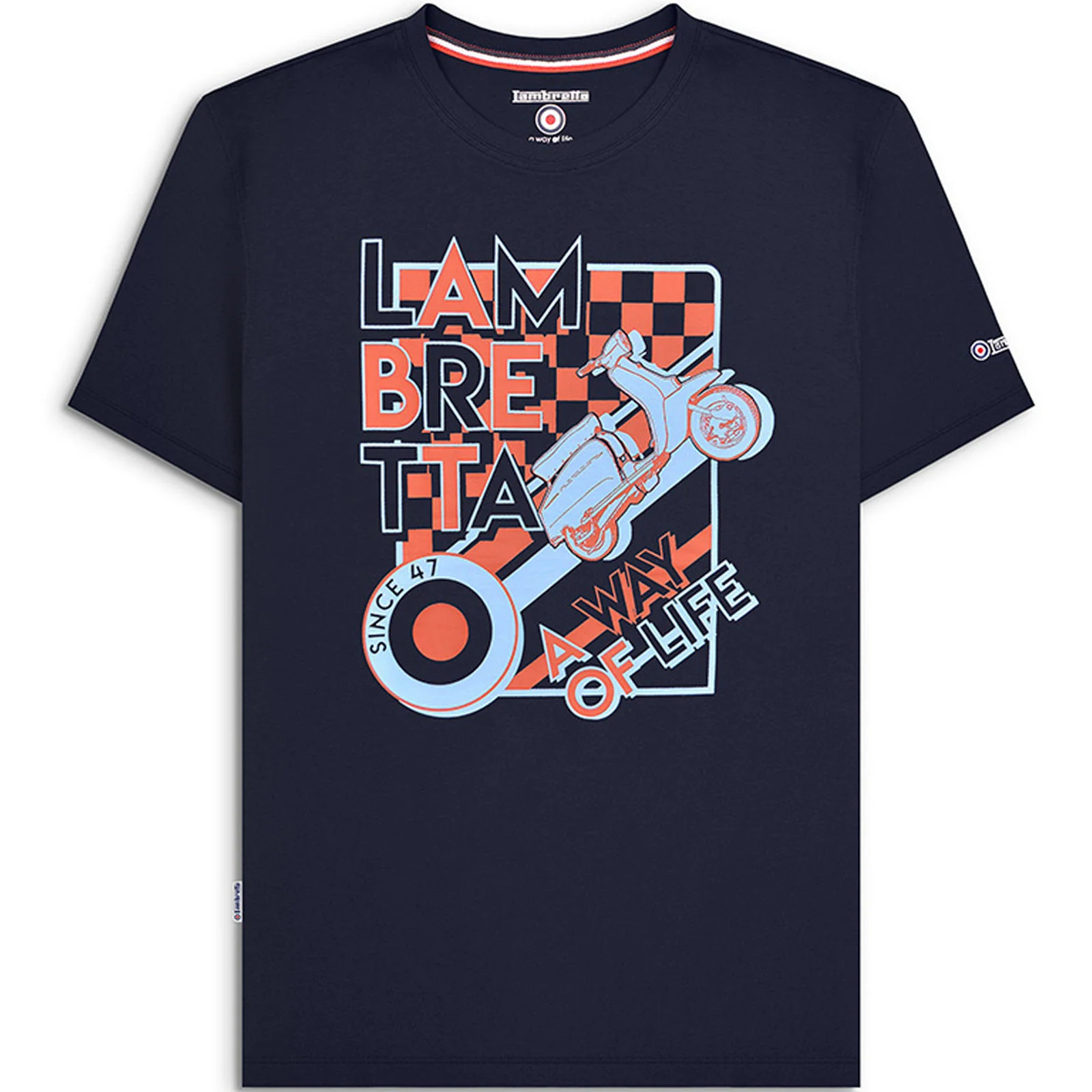 Lambretta Mens Cover Short Sleeve Crew Neck T-Shirt - Image 2