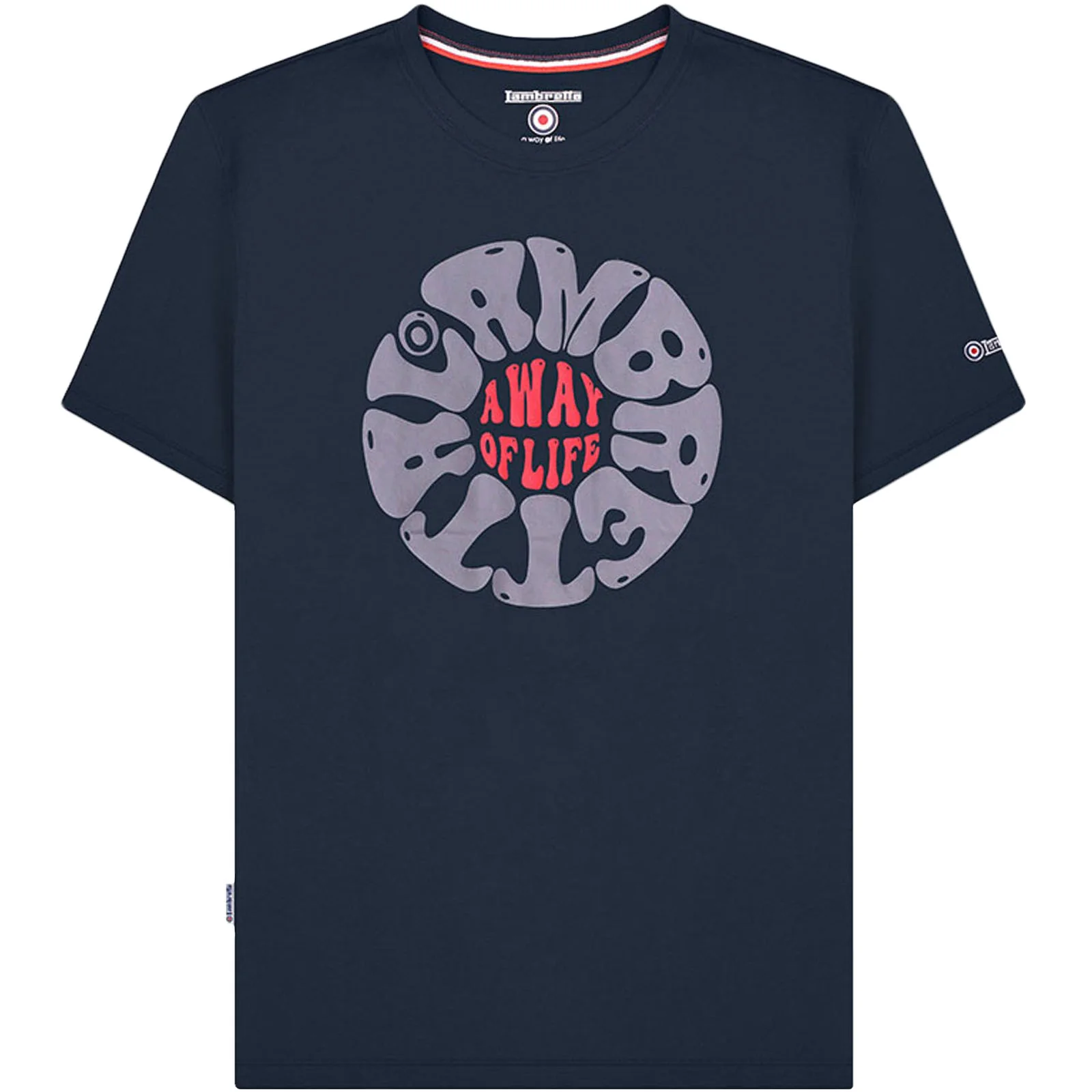 Lambretta Mens Festival Crew Neck Cotton T-Shirt - Image 3