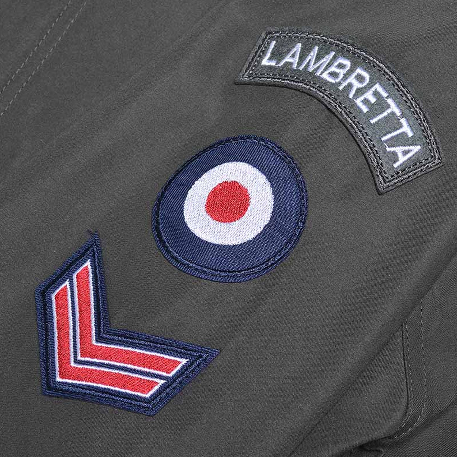 Lambretta Mens Fishtail Hooded Parka Jacket - Khaki - Image 3